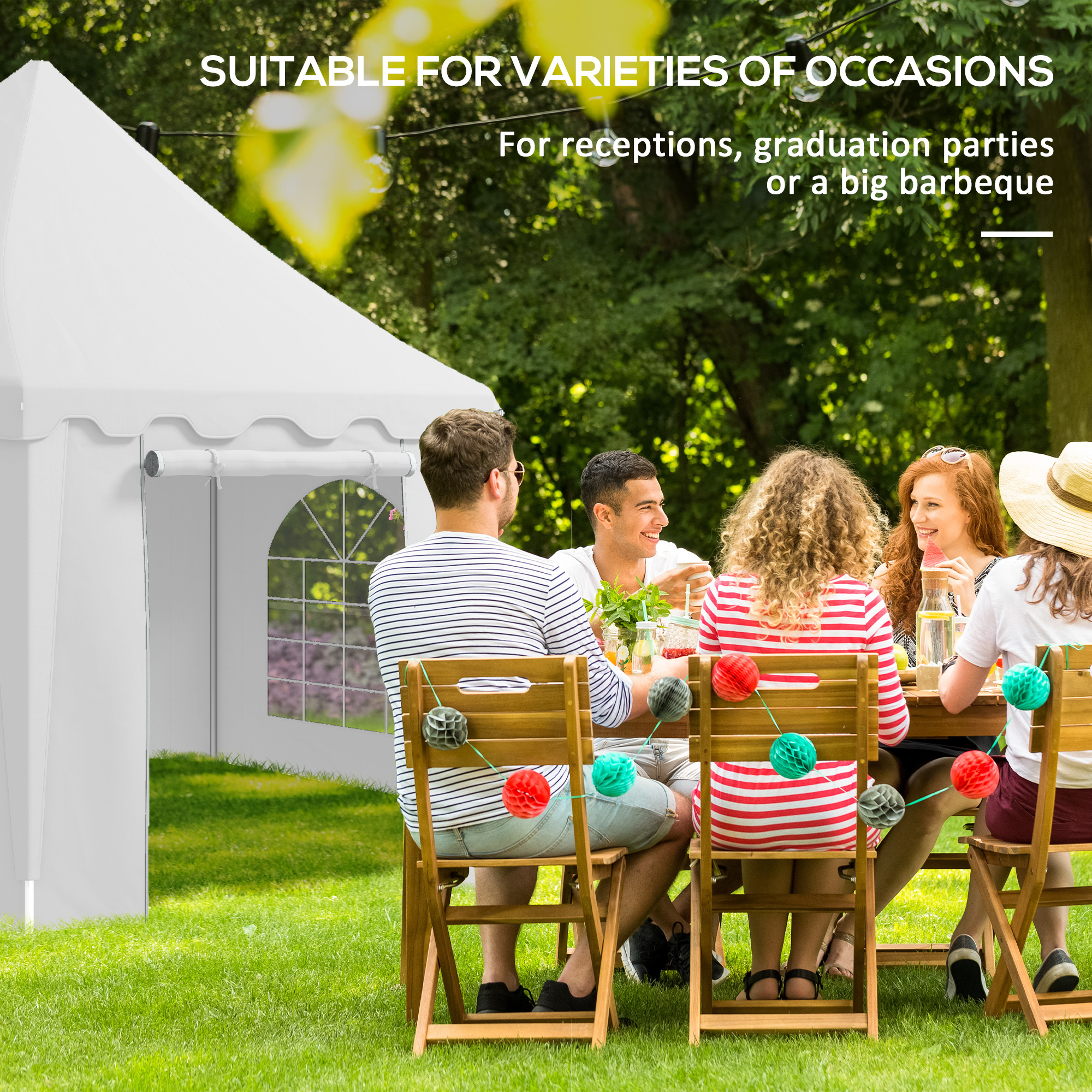 22.3' x 16.4' White Event Outdoor Canopies, Portable(22' x 16') - Image 4
