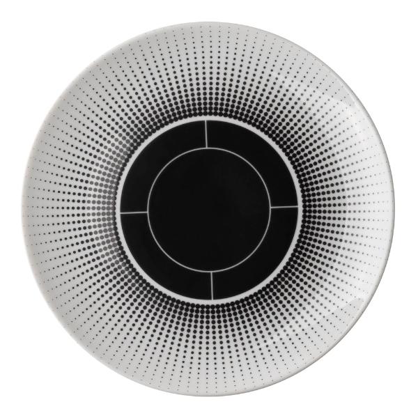 Voyage tallerken 20,5 cm hvit/svart
