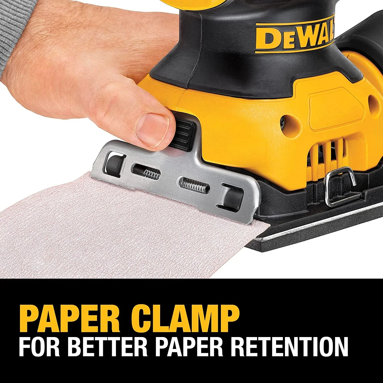 DEWALT Palm Sander, 1/4 Sheet (DWE6411K), Yellow