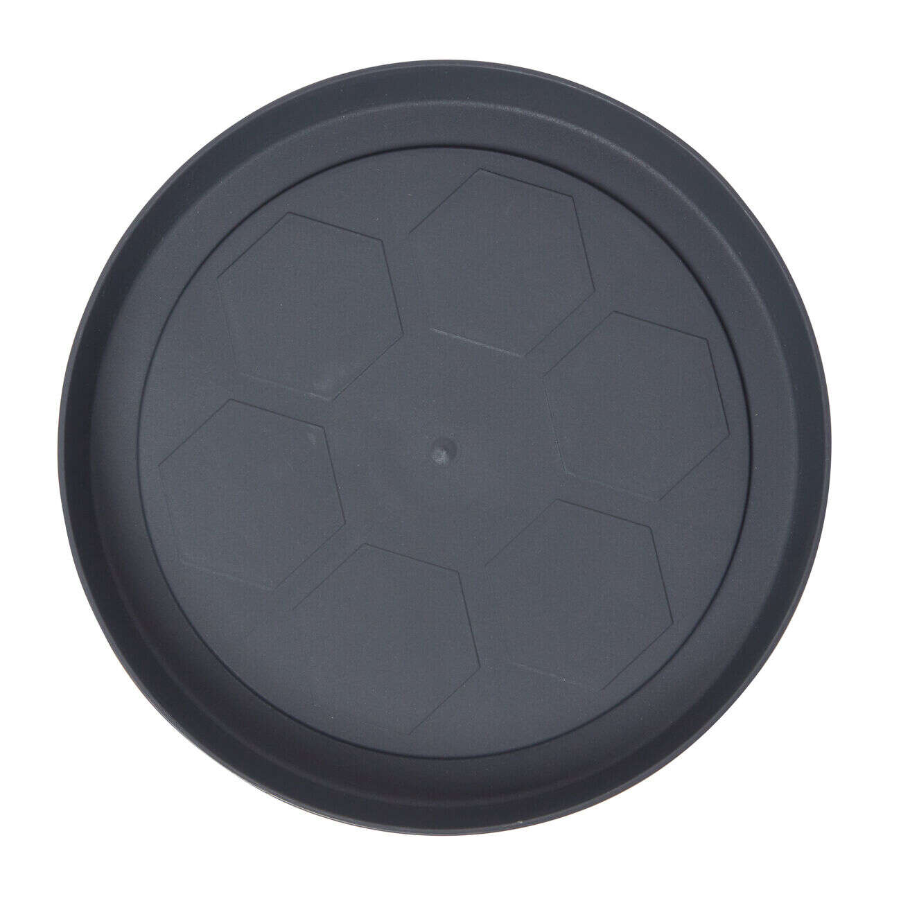 Soucoupe plastique pour pot rond 10L gris anthracite