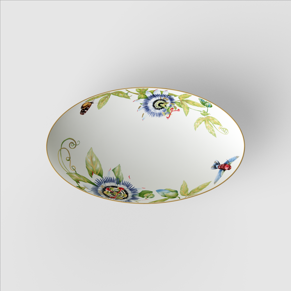 Amazonia Serving Bowl - Multi-colored, 67.7 oz, Premium Bone Porcelain