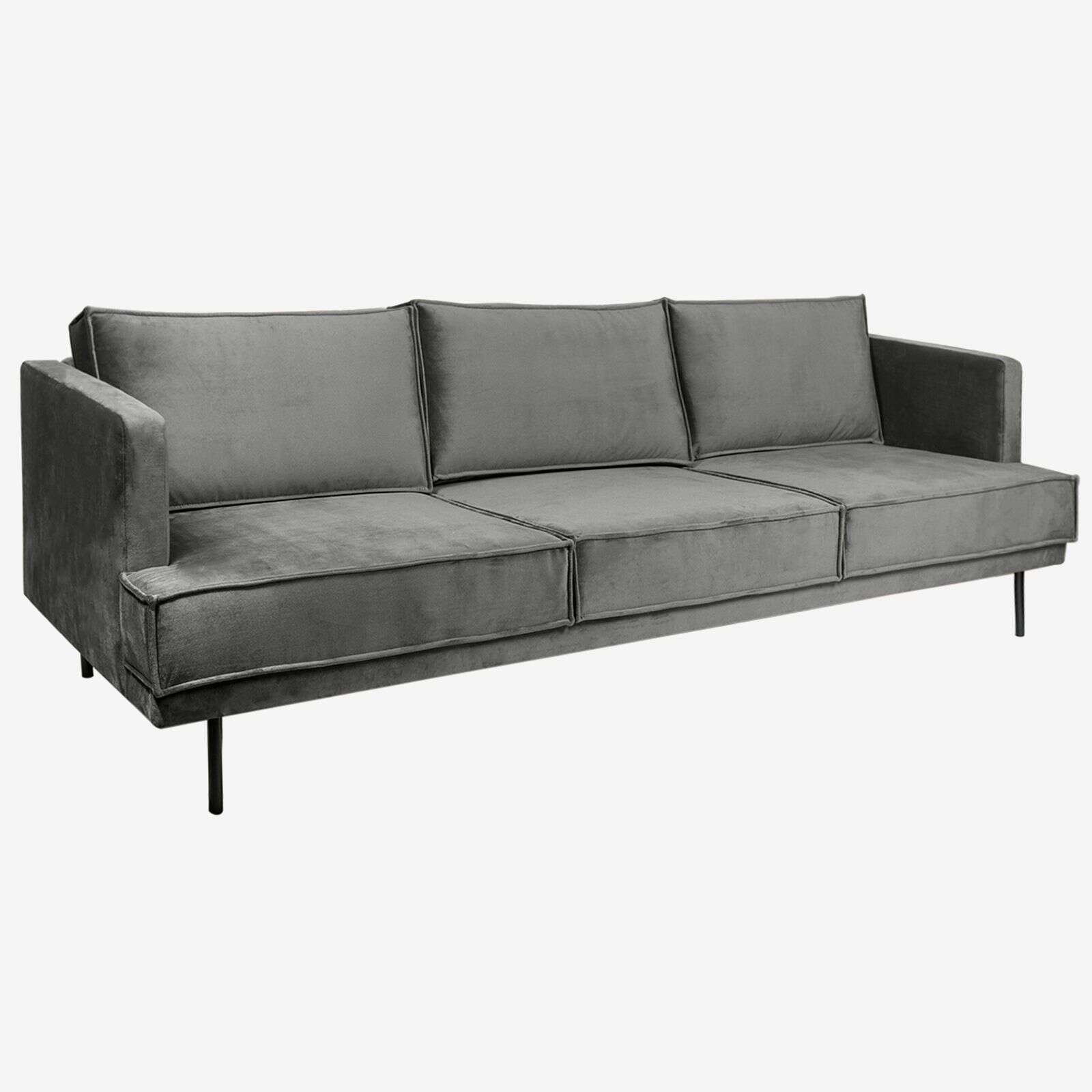 The Duchess velvet 3.5-zits bank Juke antraciet