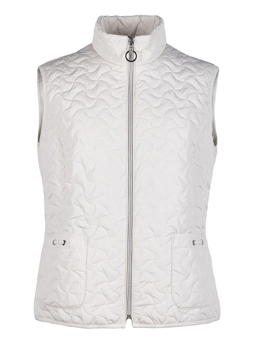 Doudoune femme sans manches beige