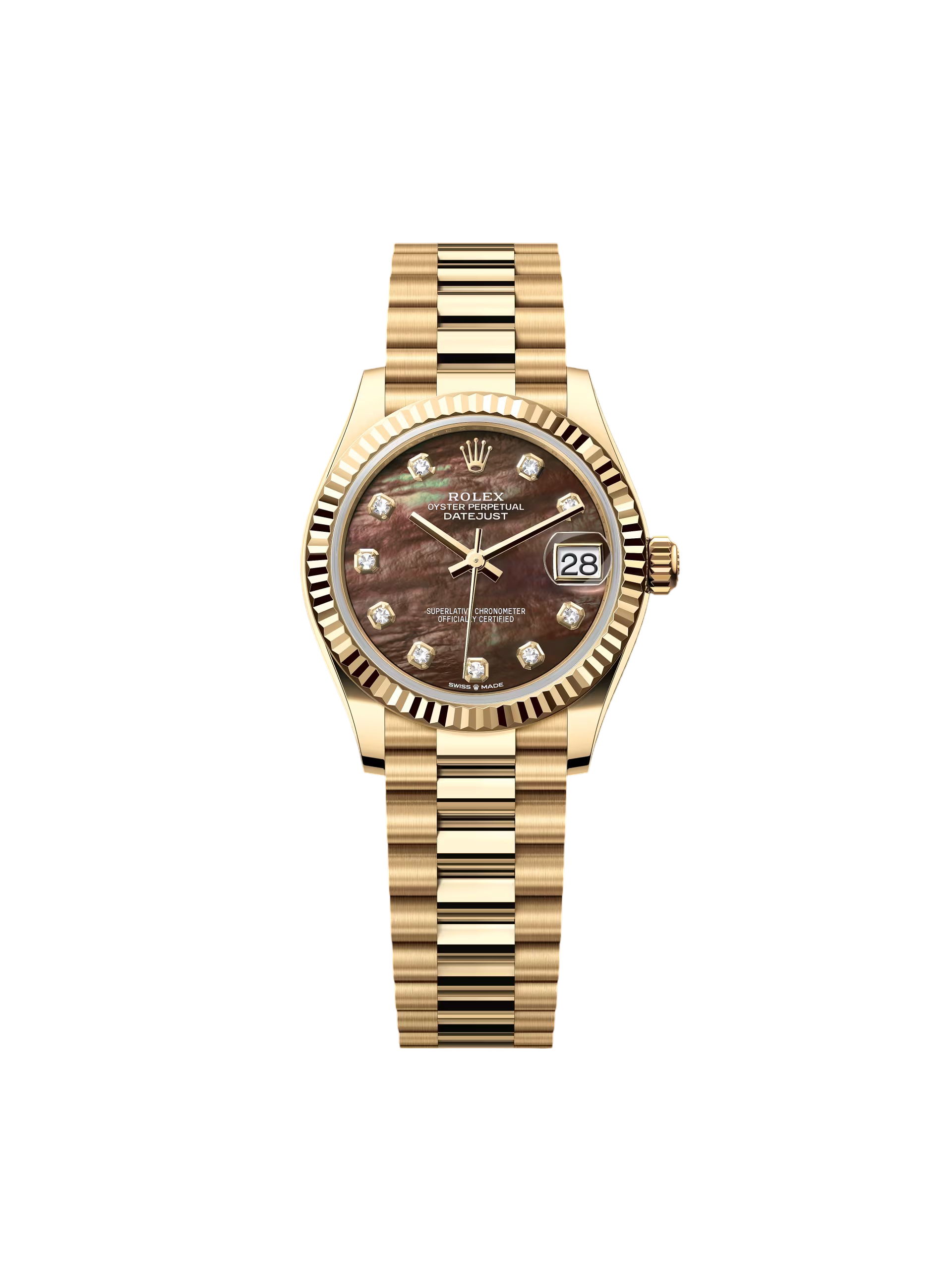 【Super Clone】RLX Datejust m278278-0038 Black Mother-of-Pearl 31mm Dial President Bracelet Watch