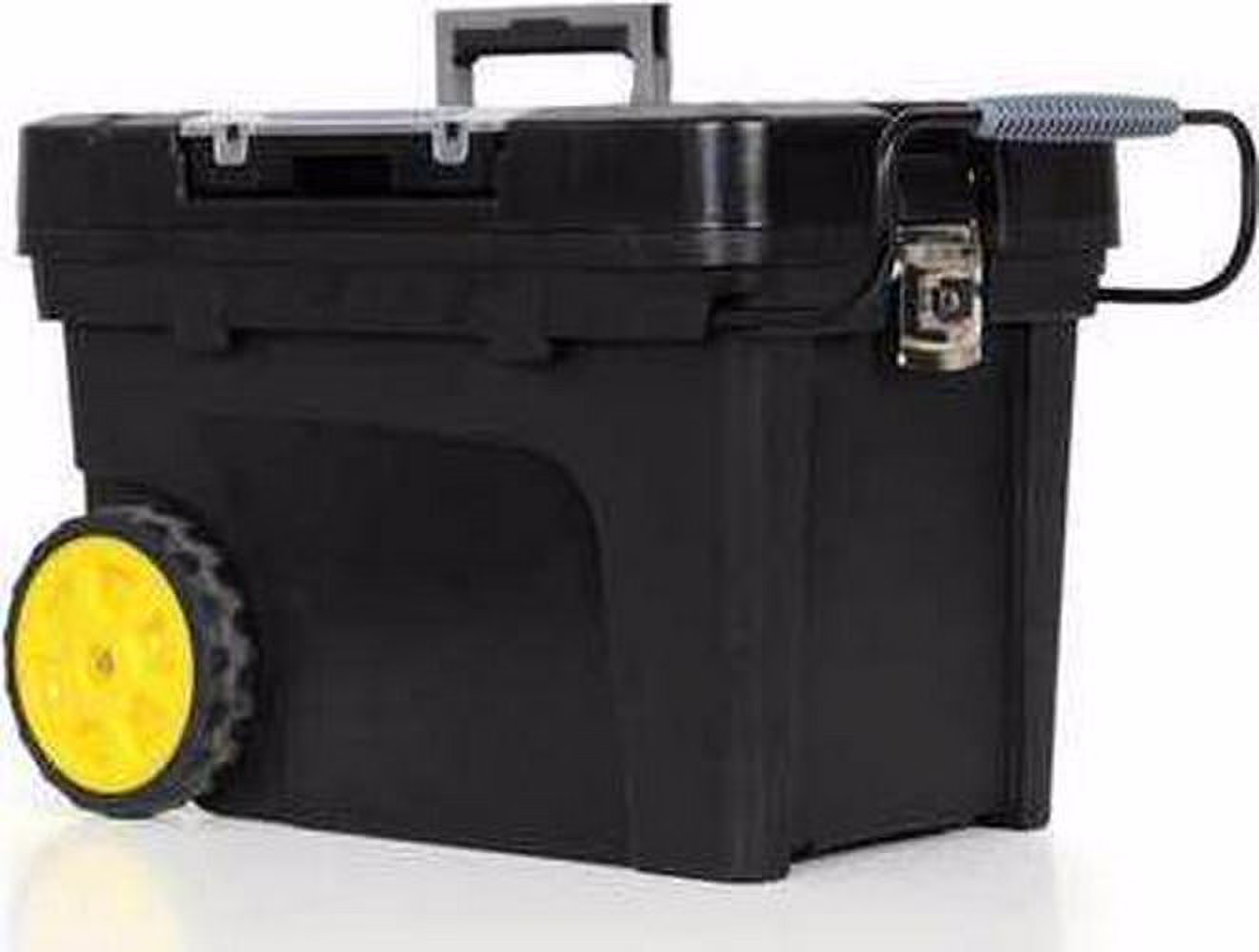 STANLEY Rolling Contractor Chest, Plastic, Black, 24 W x 15 D x 16-1/2 H
