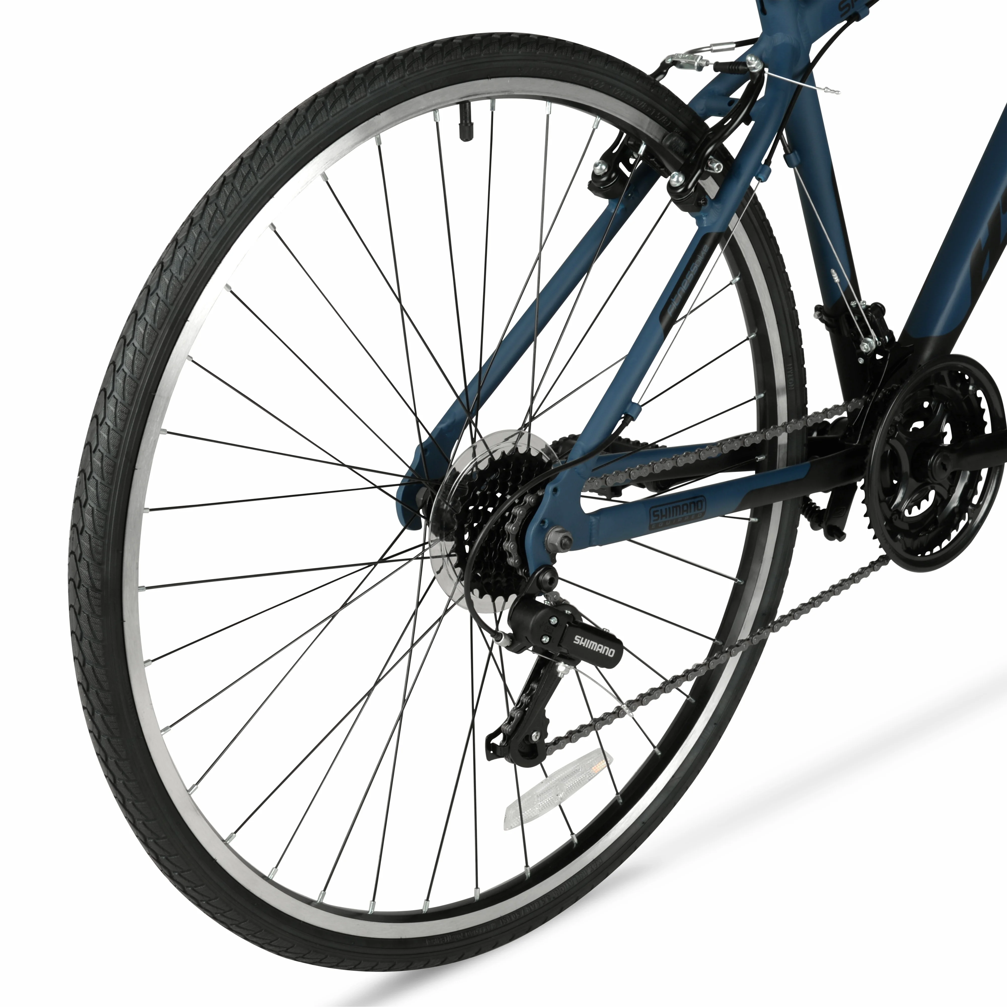 Brand Bicycle 700c Men's Spin Fit Hybrid Bike, Black and Blue, Adults(Black and Blue) - Image 10