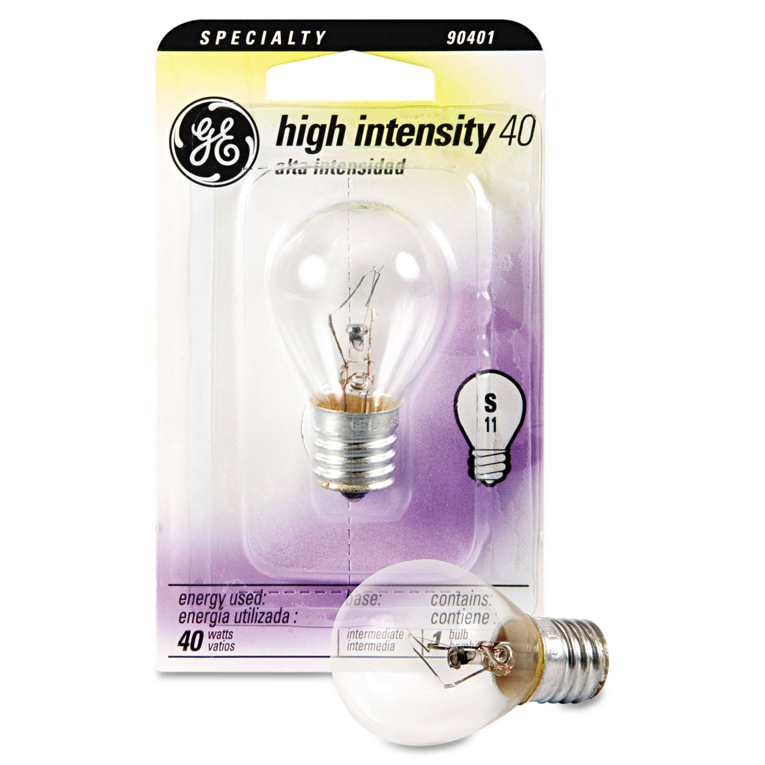 Ge Light Bulb, High Intensity Light, Appliance, 40 Watts