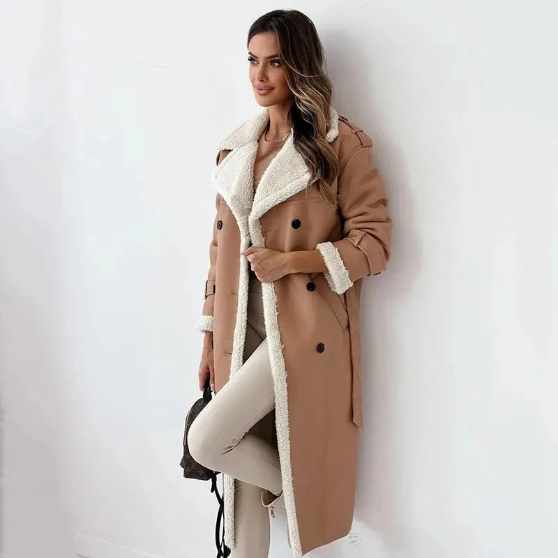 Sophie Paris | Manteau en laine avec doublure en fausse fourrure