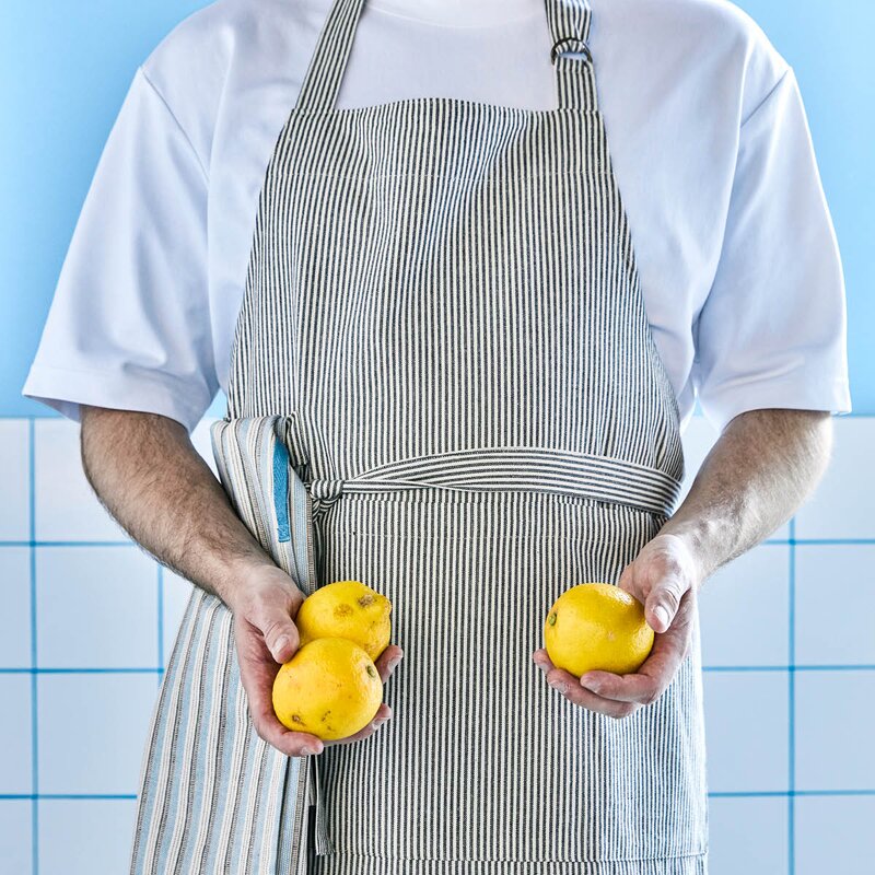 Cook forkle i bomull 90x90 cm mørkegrå