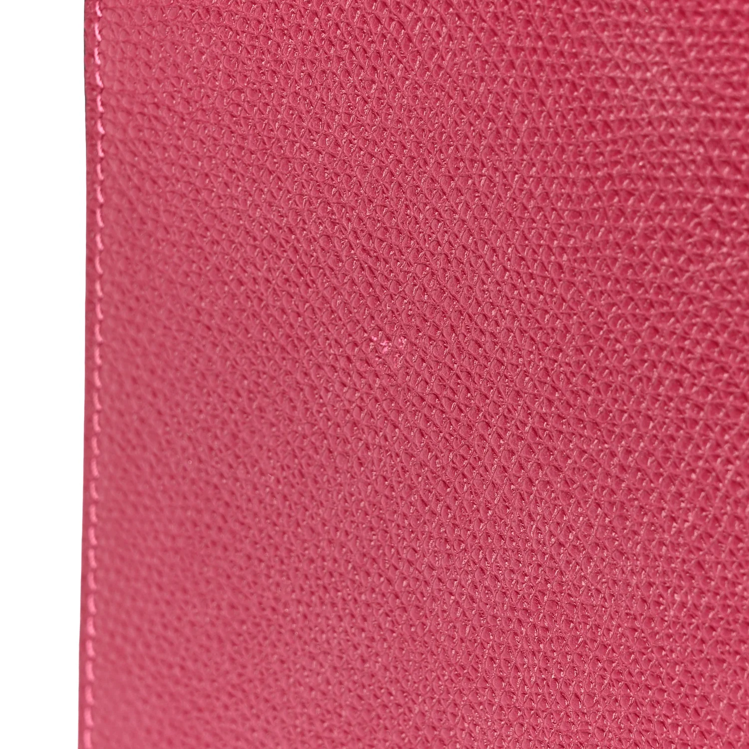 Grainy Calfskin Large Vlogo Clutch Raspberry