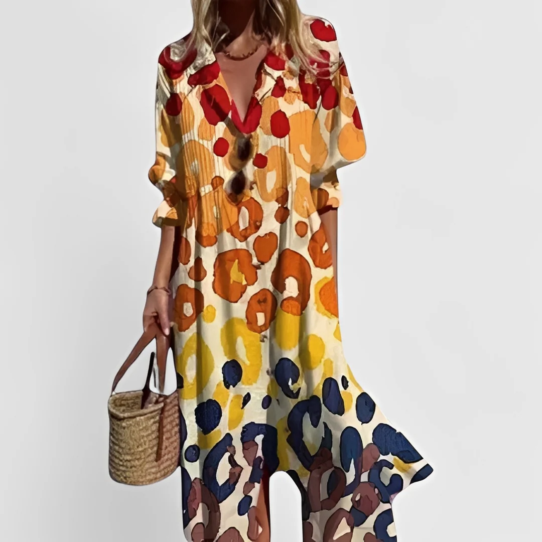 Millie - Robe midi à fleurs élégante