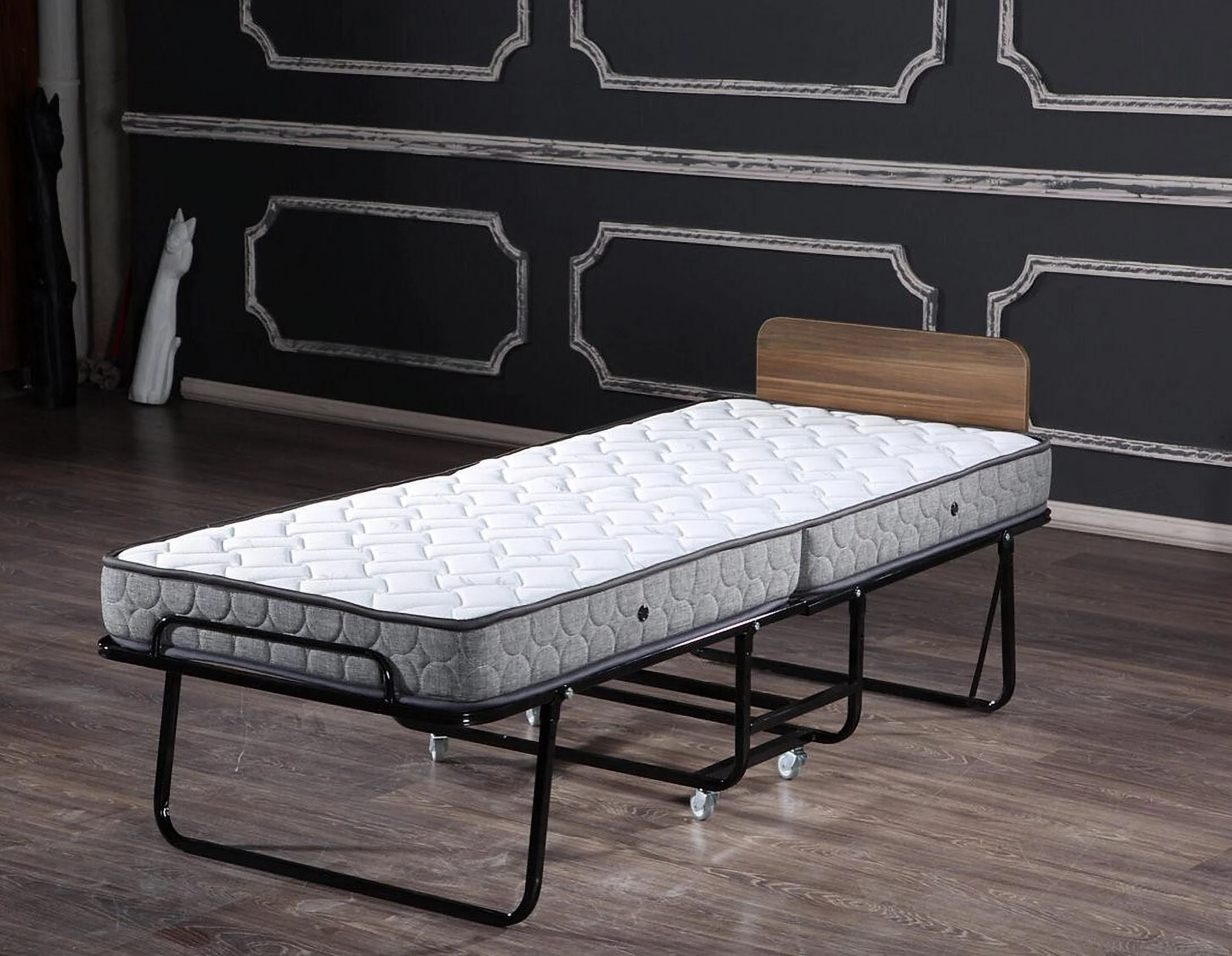 TWIN FOLDING BED W/Headboard and 6 in Mattress