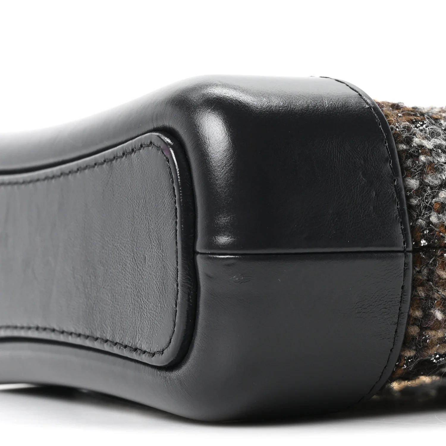 Tweed Calfskin Small Gabrielle Hobo Brown