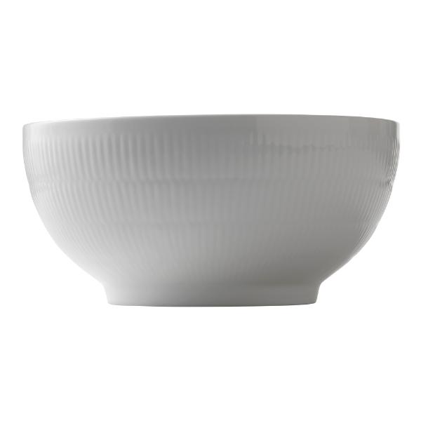 Hvit Riflet skål 24 cm