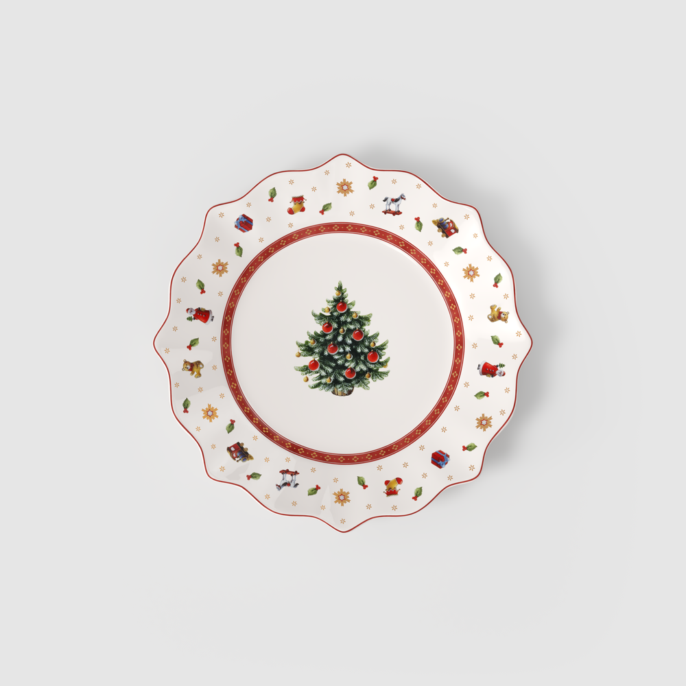 Toy's Delight Salad/ Dessert Plate - Red, 9.7'', Premium Porcelain