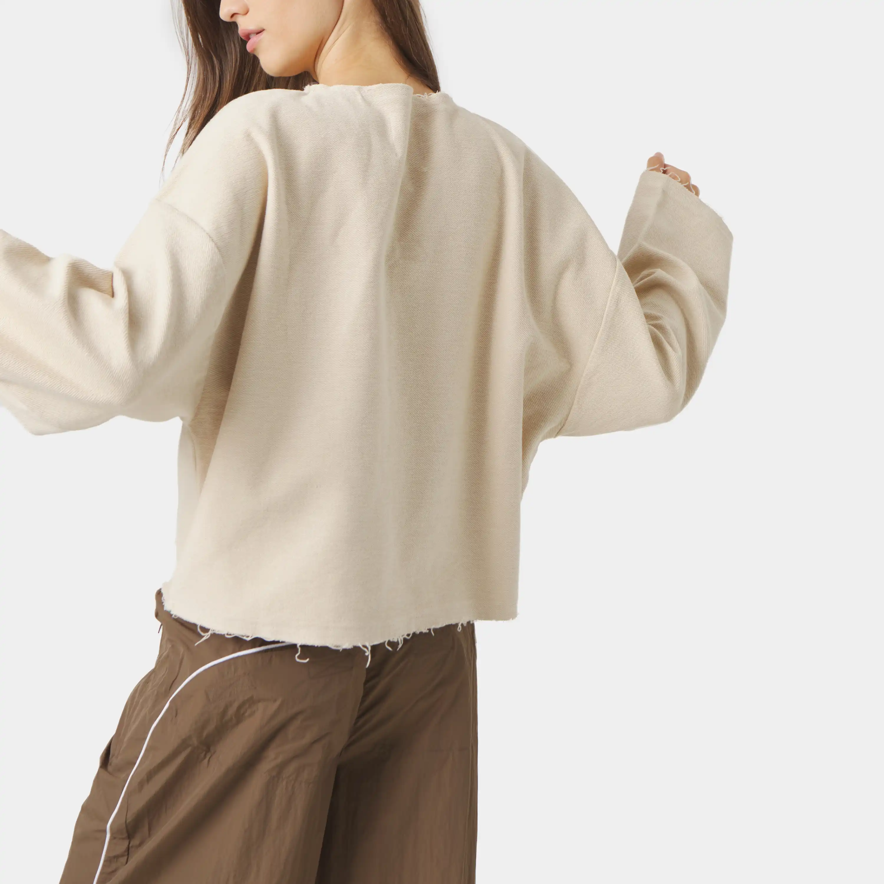 Patches Sand Oversized Crewneck