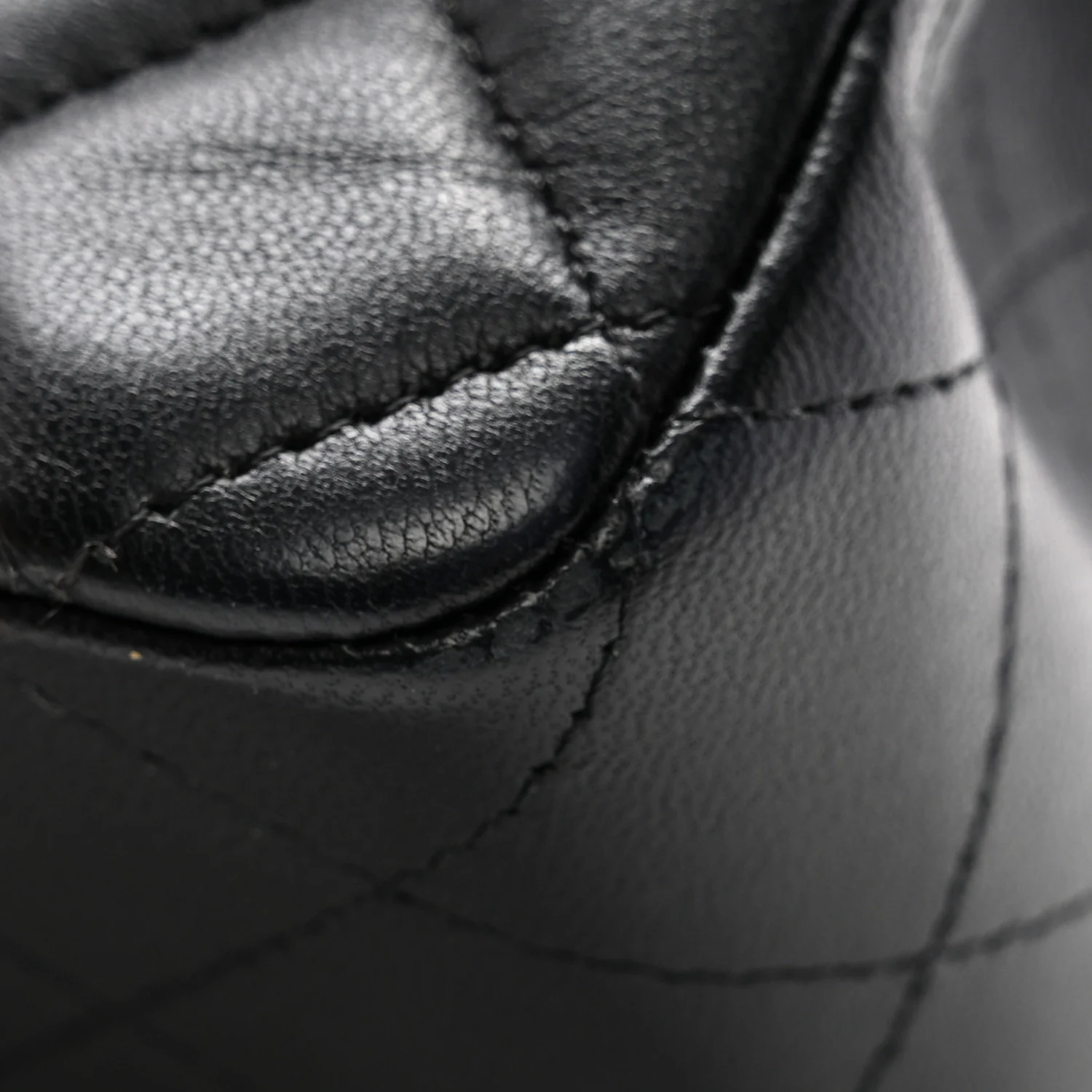 Lambskin Quilted Mini Rectangular Flap Black