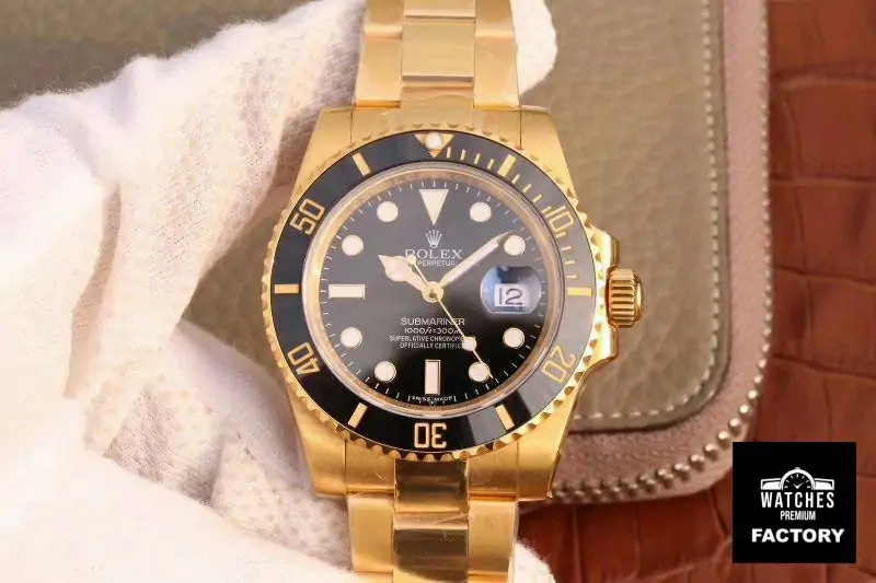 Rolex Submariner Date 116618LN VR Factory 18K Yellow Gold Wrapped Black Dial
