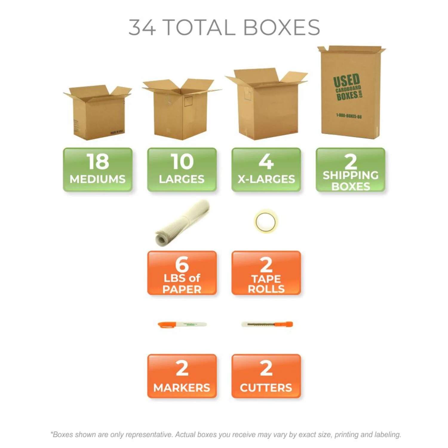 1 Bedroom Moving Kit 32 Moving Boxes - Image 2