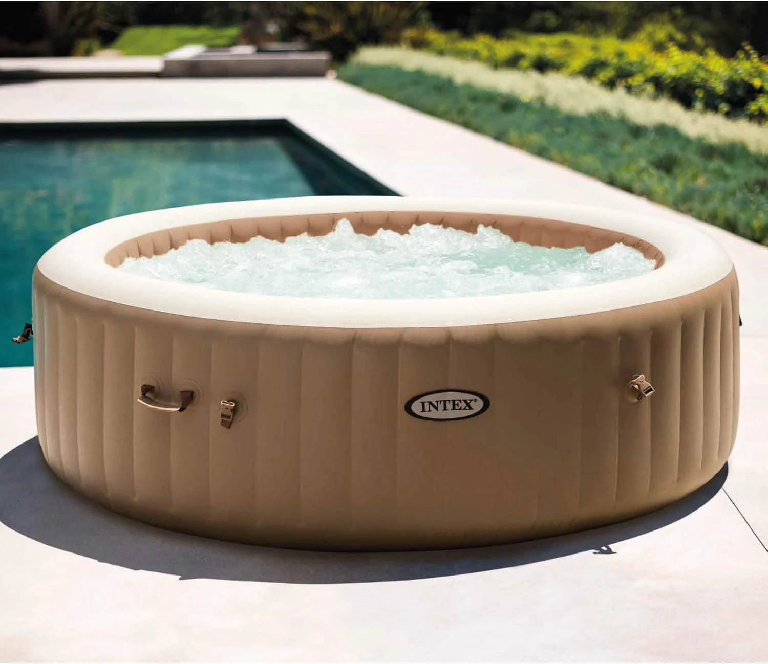 INTEX 28425EH PureSpa Ensemble Spa de Massage à Bulles Gonflable Portable Spa