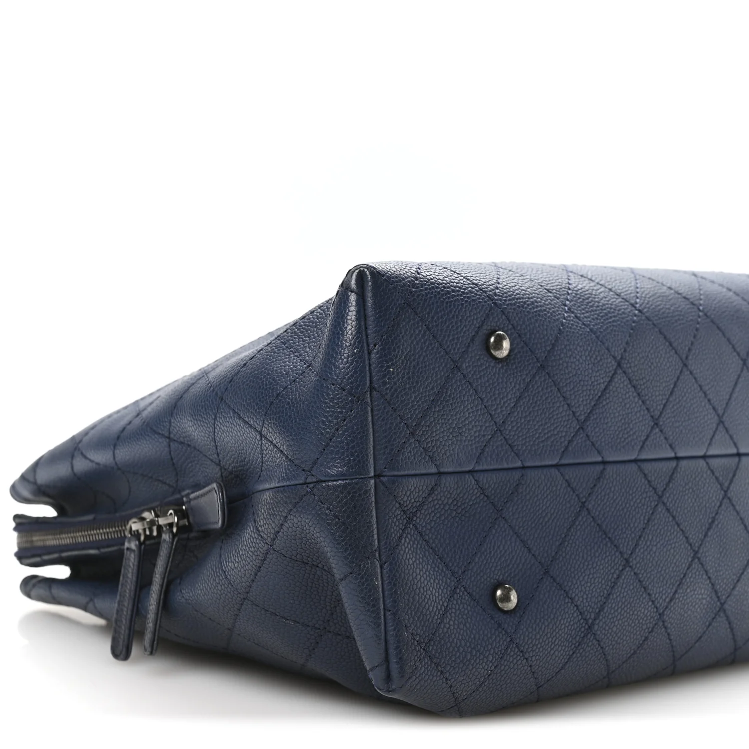 Grained Vegetal Calfskin Urban Shopping Tote Blue