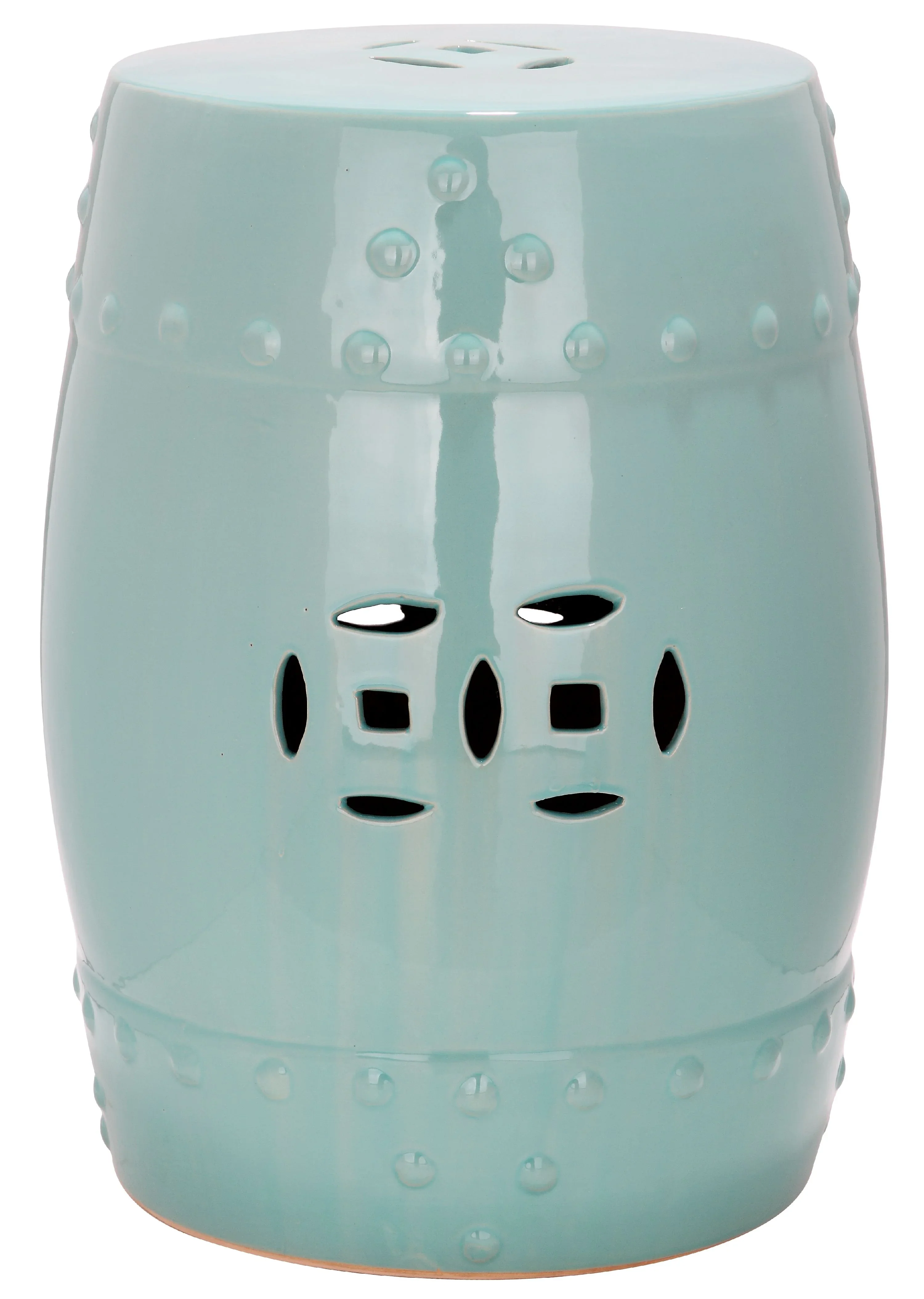 Safavieh Modern Ming Indoor/Outdoor Ceramic Garden Stool, Light Blue