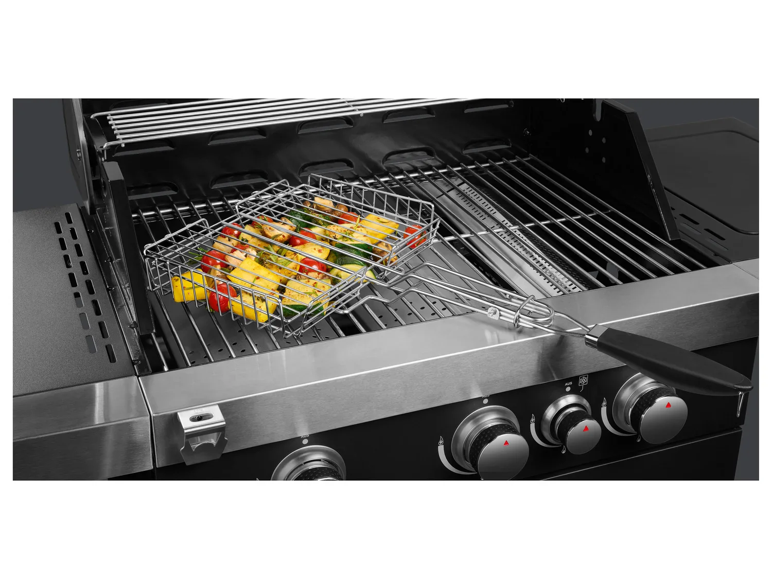 GRILLMEISTER Grille pour barbecue en acier inoxydable