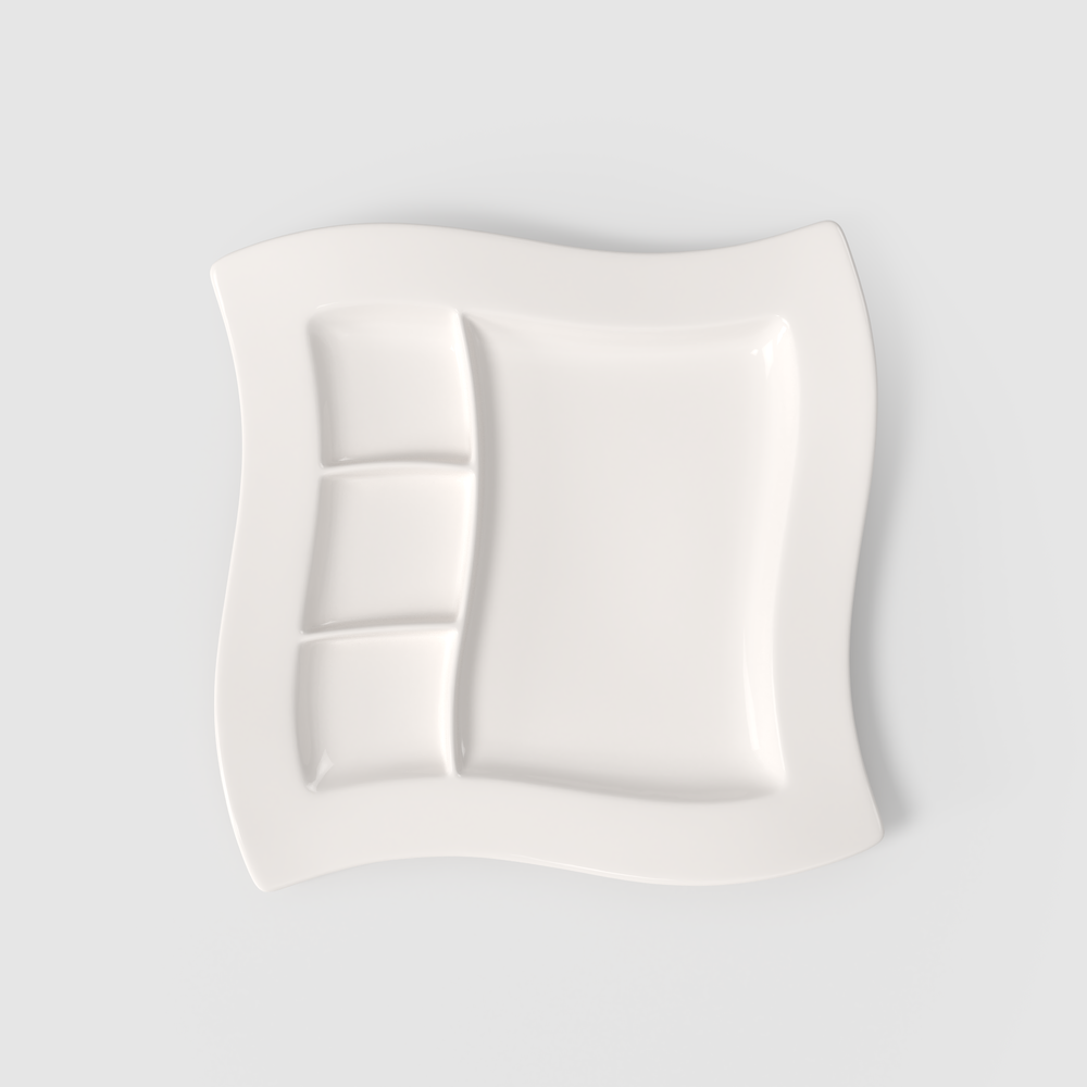 NewWave Specialty plate - White, 10.7'' x 10.7'', Premium Porcelain
