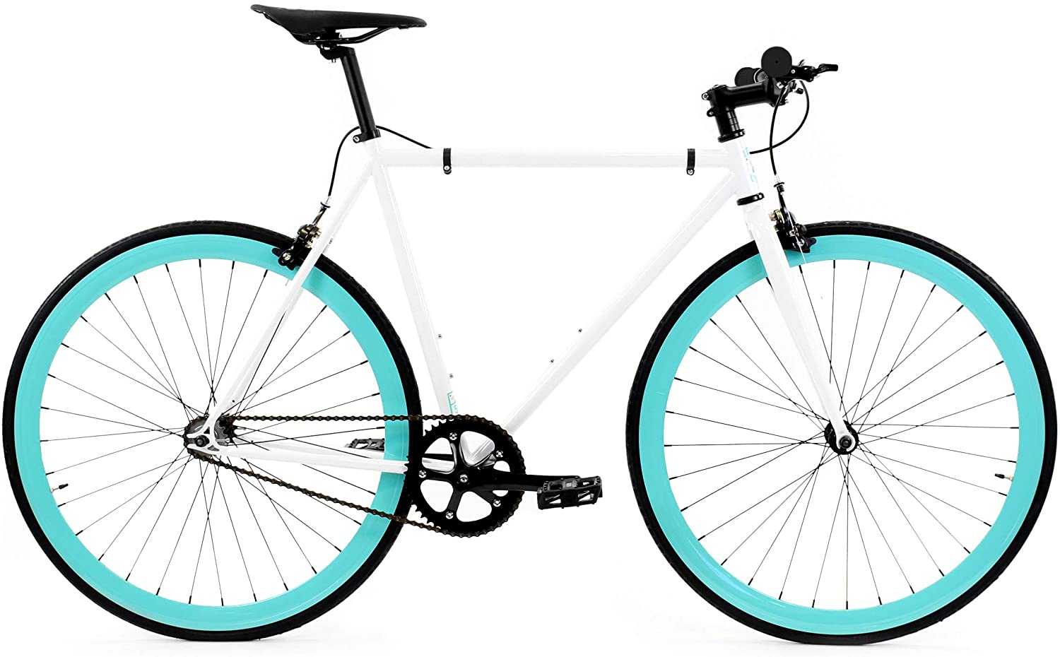 Single Speed Fixie Bike �C Lightweight Steel Frame, Flip-Flop Hub, 700c Wheels, Multiple Sizes Deep V Rims (Heaven, 48)(52 Centimeters) - Image 7