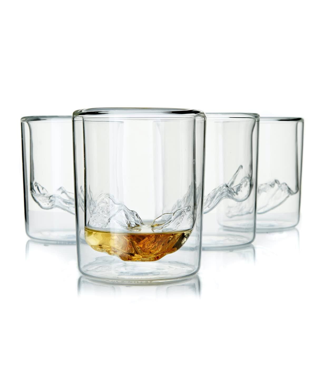Grand Tetons - Set of 4 Whiskey Glasses