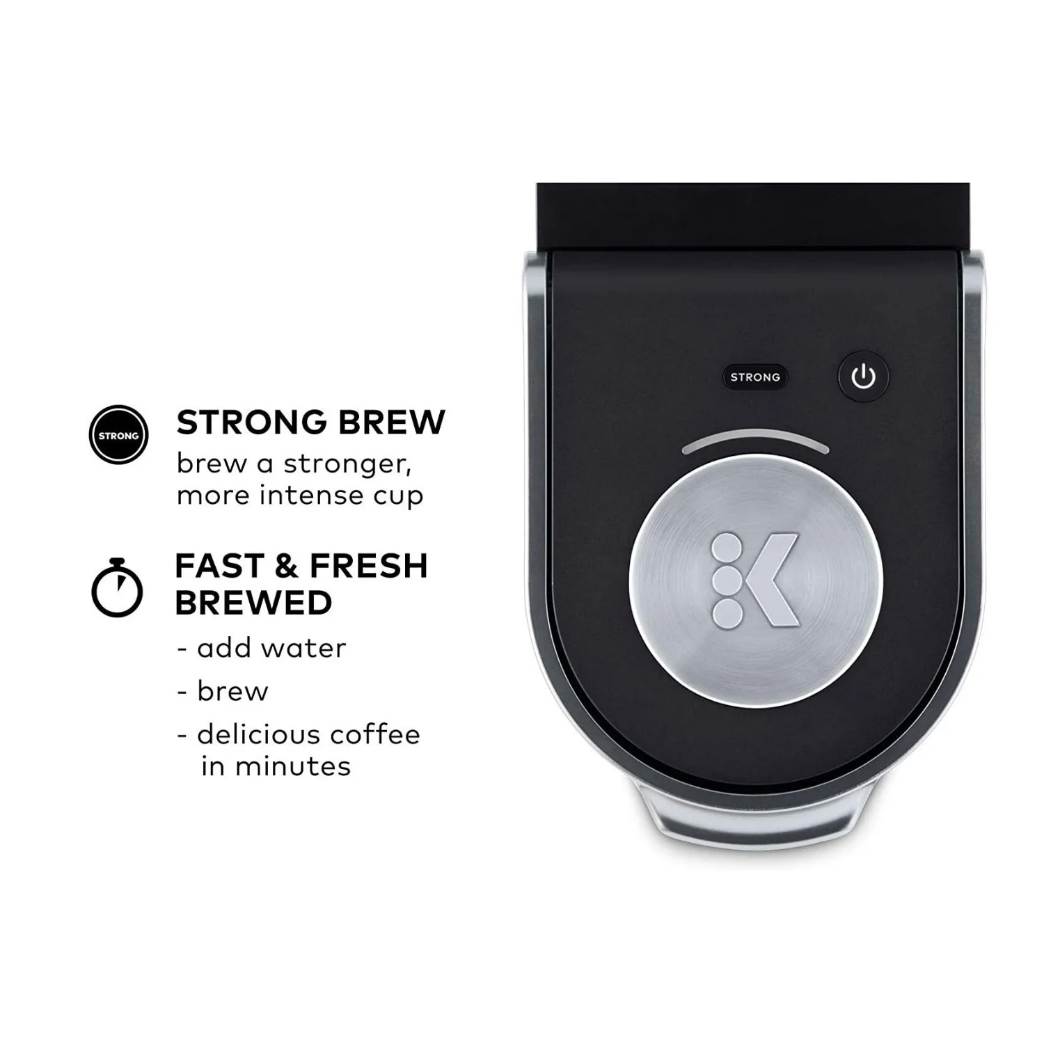 K-Mini Plus Single Serve Coffee Maker with K-Cup Pod (Black)(13.52" x 5.79" x 14.76") - Image 4
