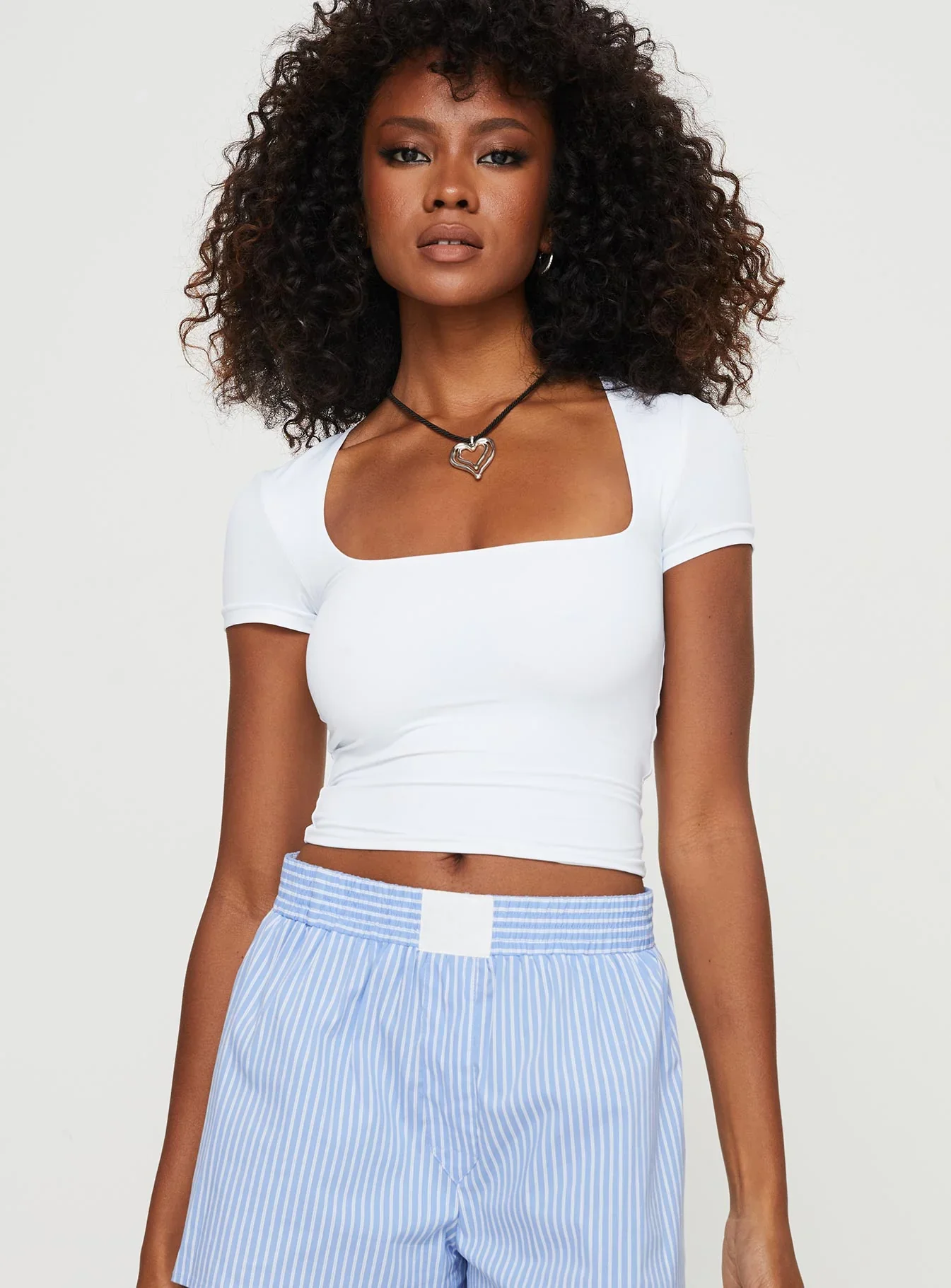 Back In Time Short Sleeve Top White