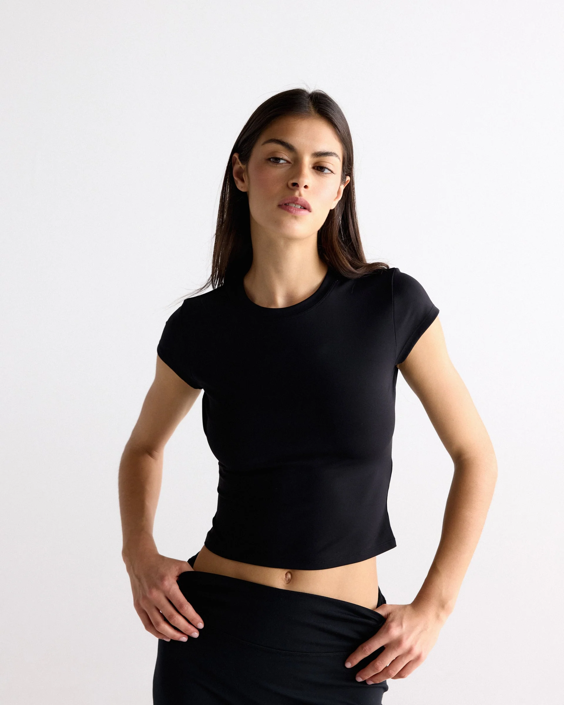 Ultimate Cap Sleeve Top - Black