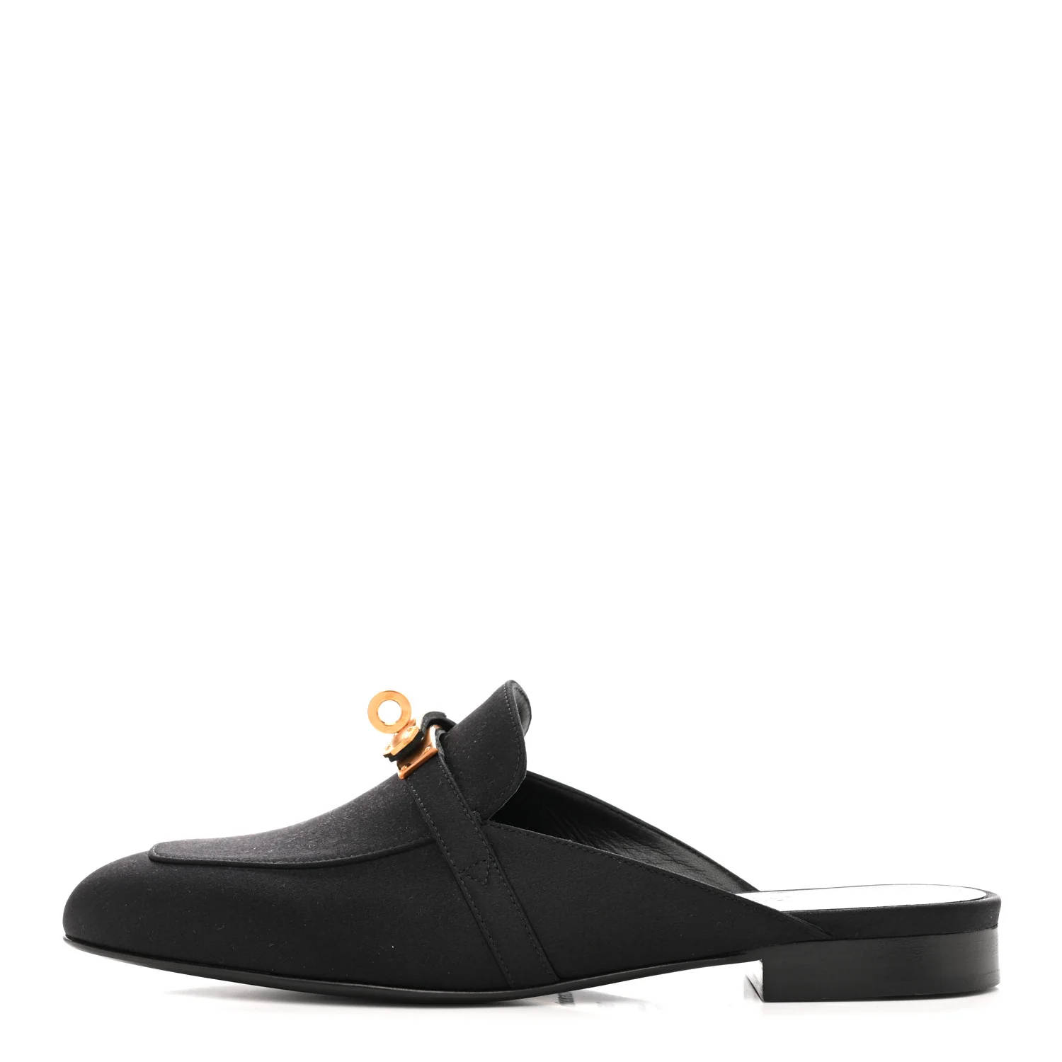 Satin Oz Mules 36.5 Black