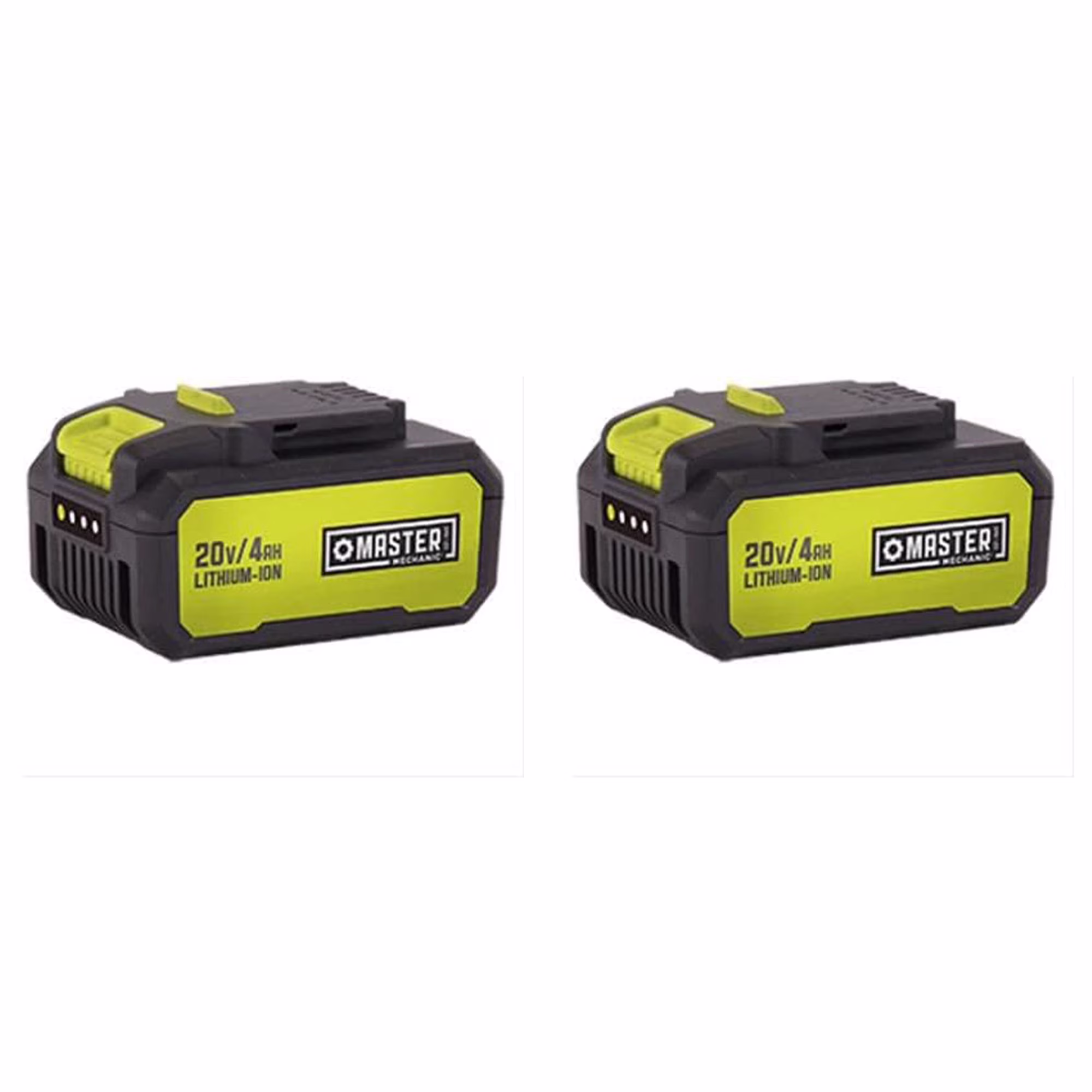 Master Mechanic 2 Pack 20V Lithium Ion Rechargeable Tool Charging Battery