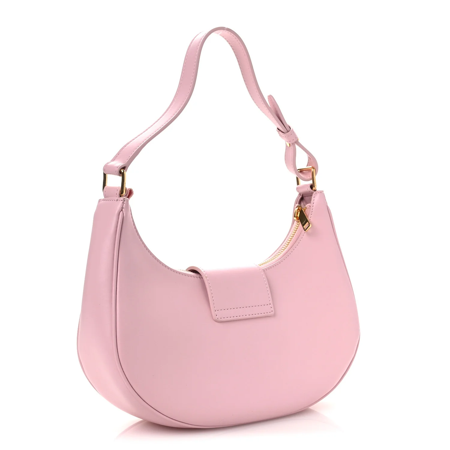 Smooth Calfskin Medium Strap Ava Triomphe Shoulder Pastel Pink