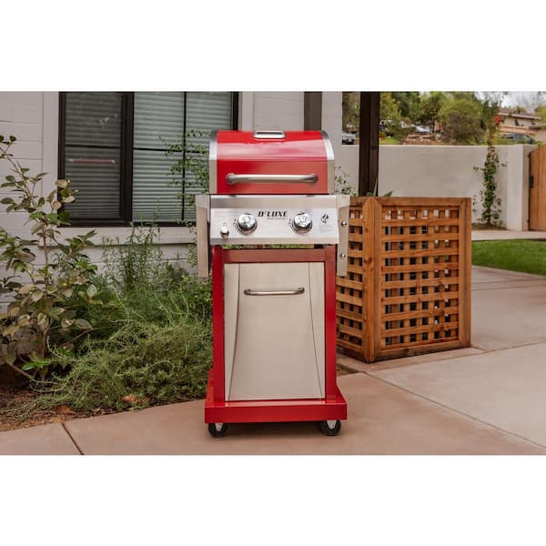 Deluxe 2-Burner Propane Gas Grill in Red - Image 7