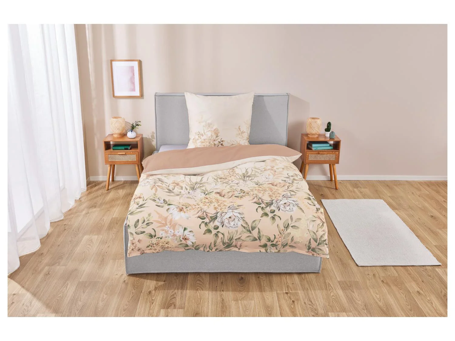LIVARNO home Parure de lit en satin, 140 x 200 cm