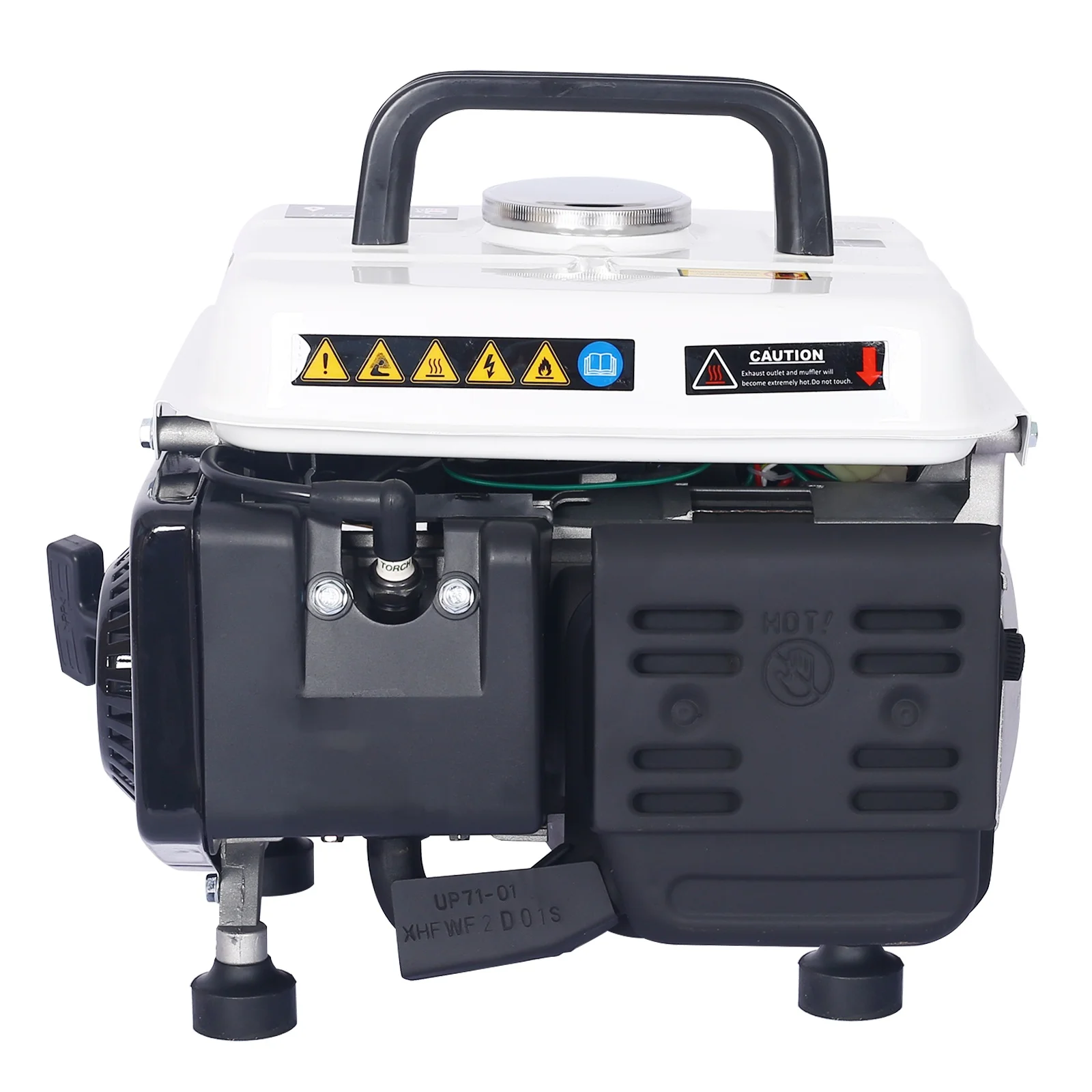 Portable Gas Powered Generator, 900W Peak, 800W Rated, Low Noise, Lightweight, EPA Compliant for Home, Camping, and Outdoor Use(White) Image 4