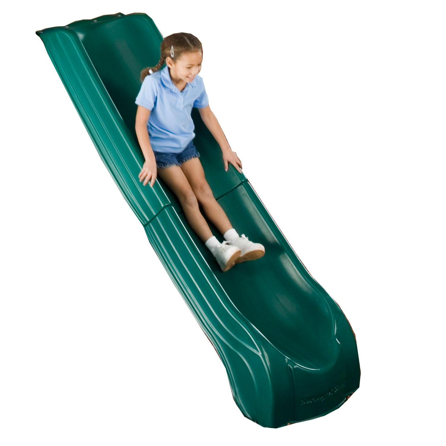 Swing - N - Slide 4 Foot Summit Slide with Lifetime Warranty. Green