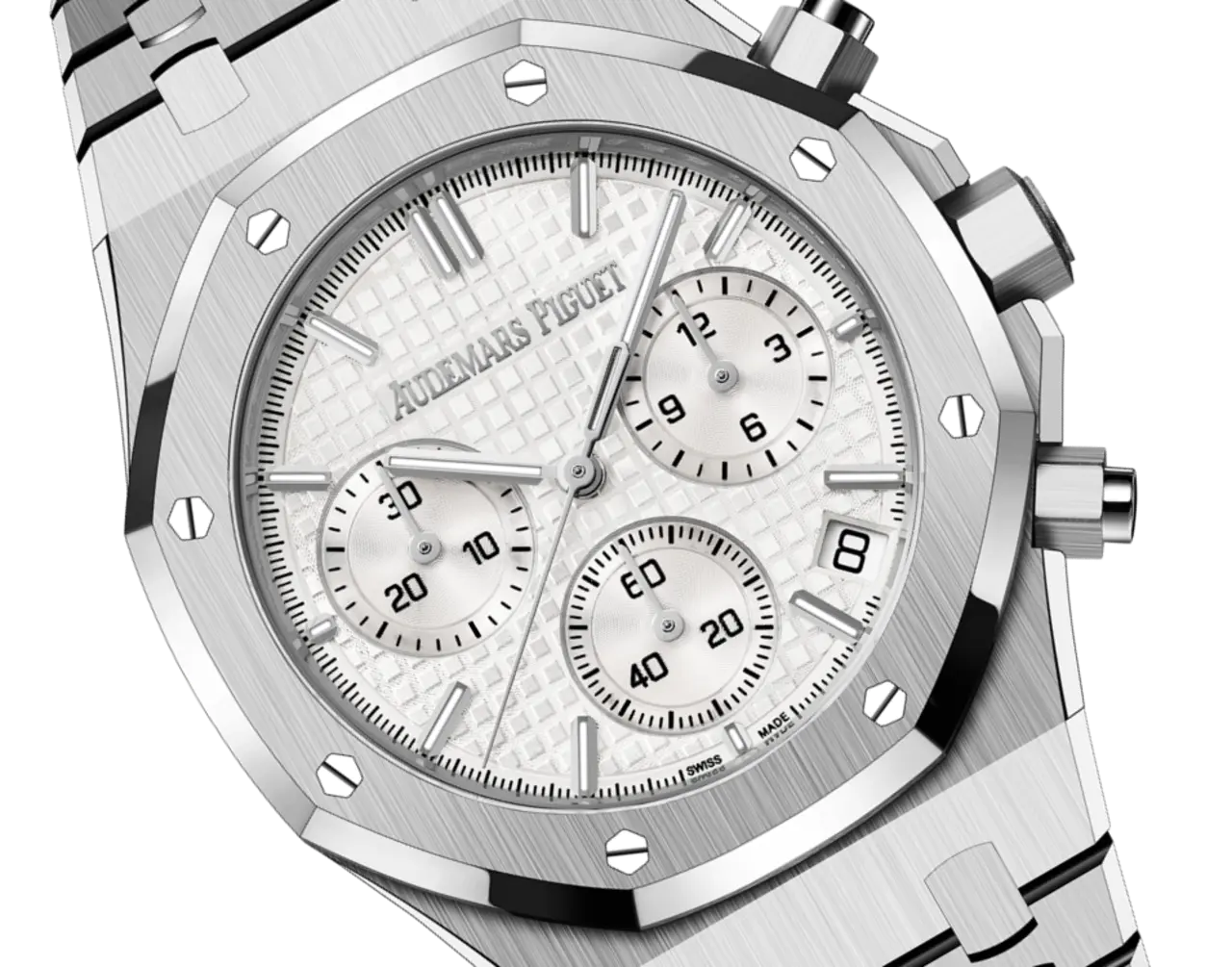 【Super Clone】Audemars Piguet ROYAL OAK Silver-Toned Dial CHRONOGRAPH 41mm 26240ST.OO.132ST.03