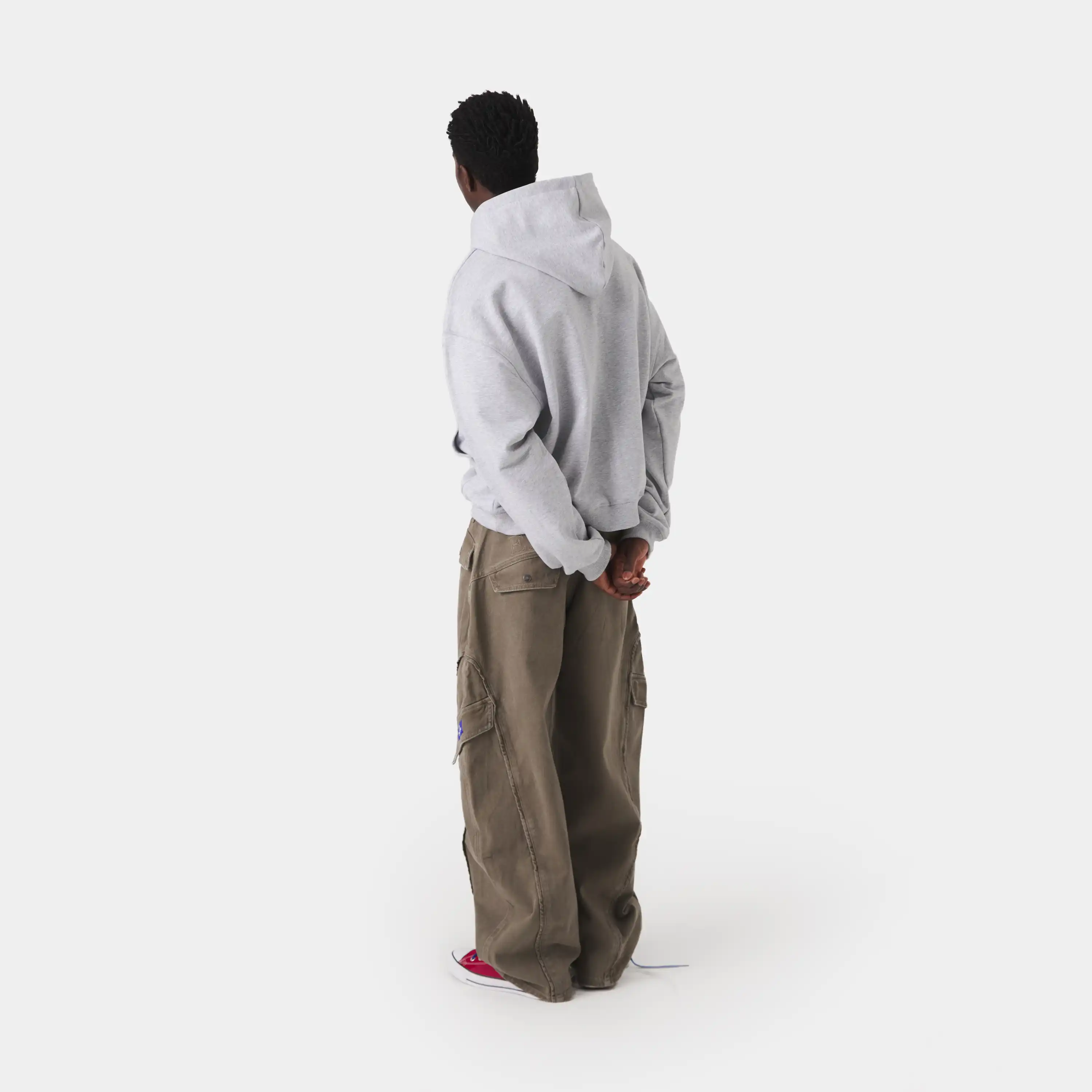 Stickers Grey Oversized Hoodie