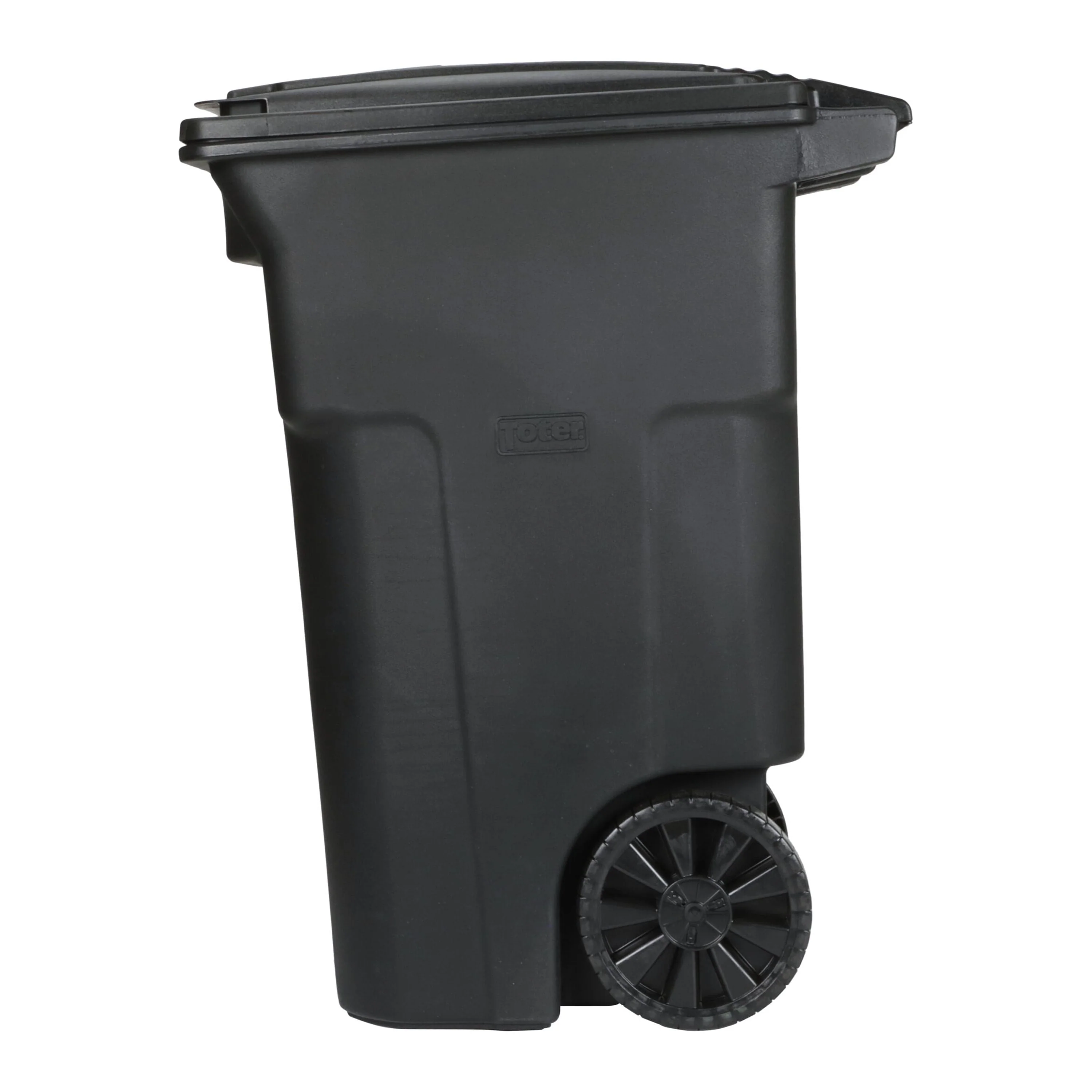 Toter 64 Gallon Black Garbage Can with Wheels and Lid