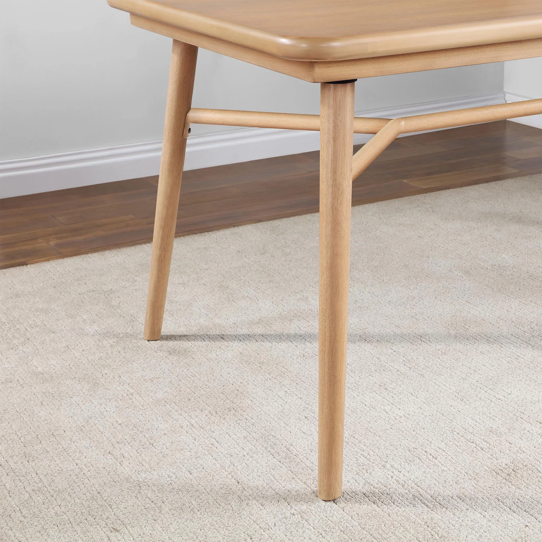 Better Homes & Gardens Springwood 59.5 Rectangle Dining Table, Natural Wood