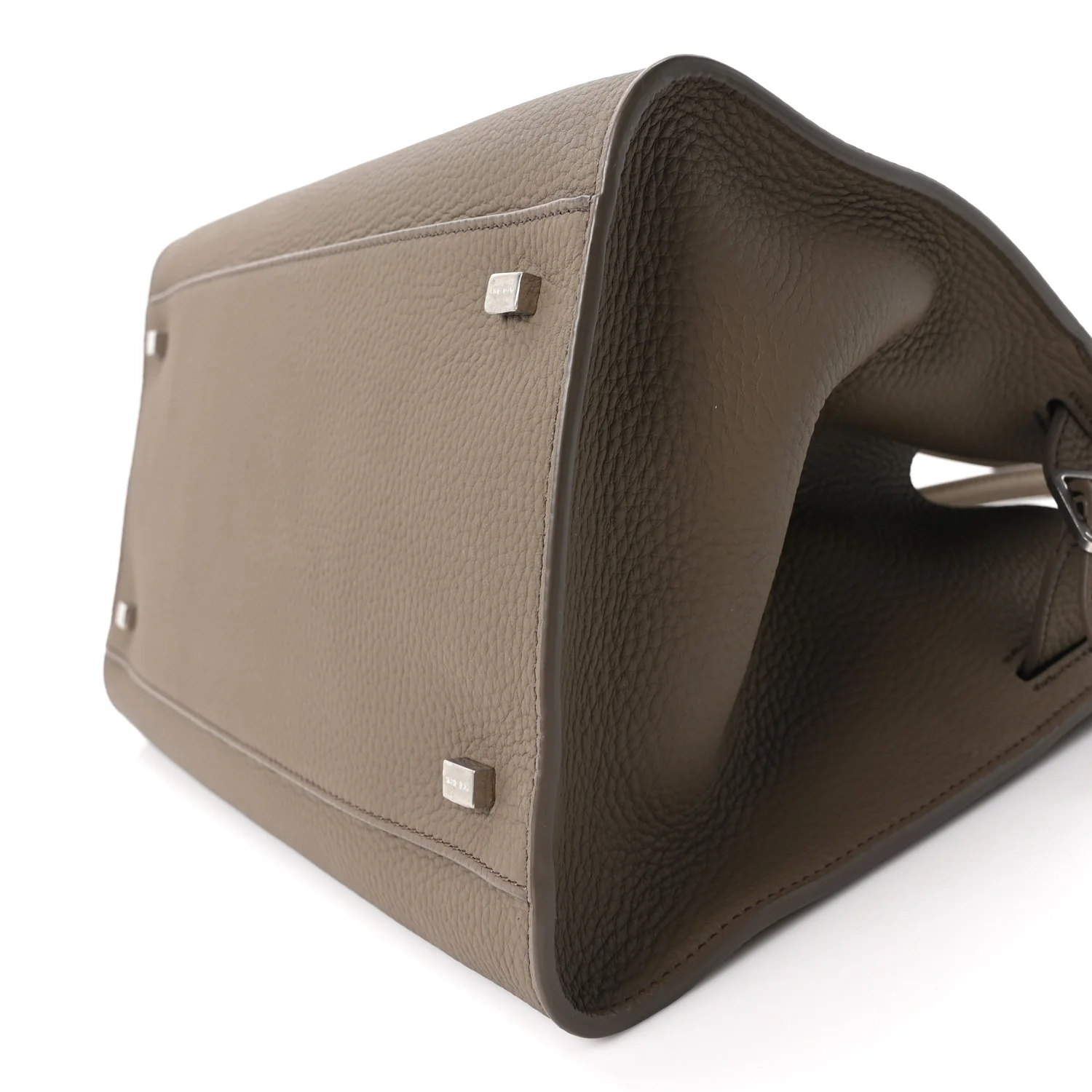 Matte Grained Calfskin Soft Margaux 12 Dark Taupe