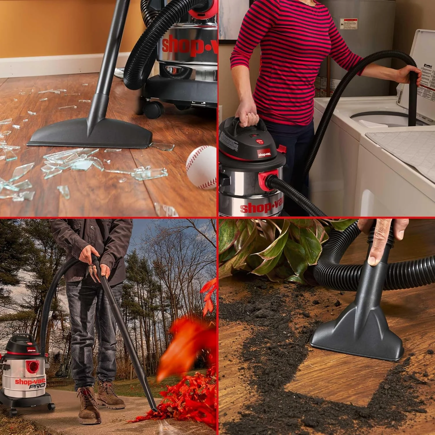 5989300, 5 Gallon, 4.5 HP Electric Corded Wet/Dry Vacuum Cleaner for Garage, Silver(None) - Image 4