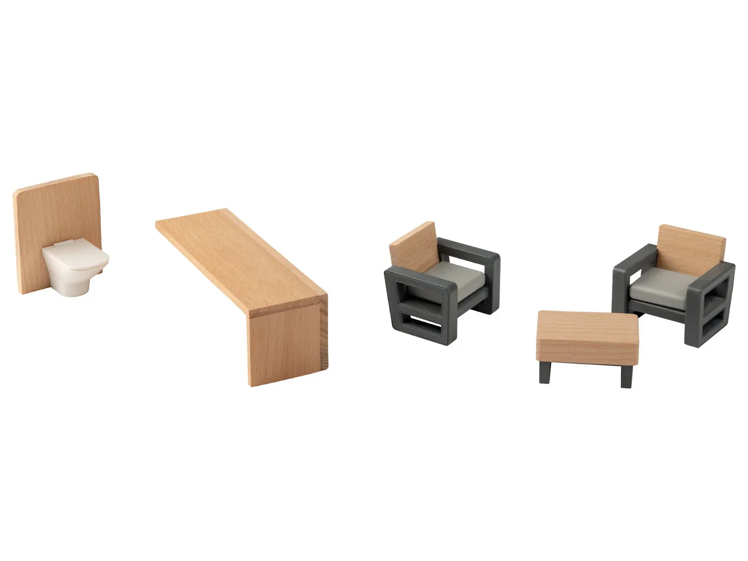 Playtive Maison de poupe XXL en bois, 54 pices
