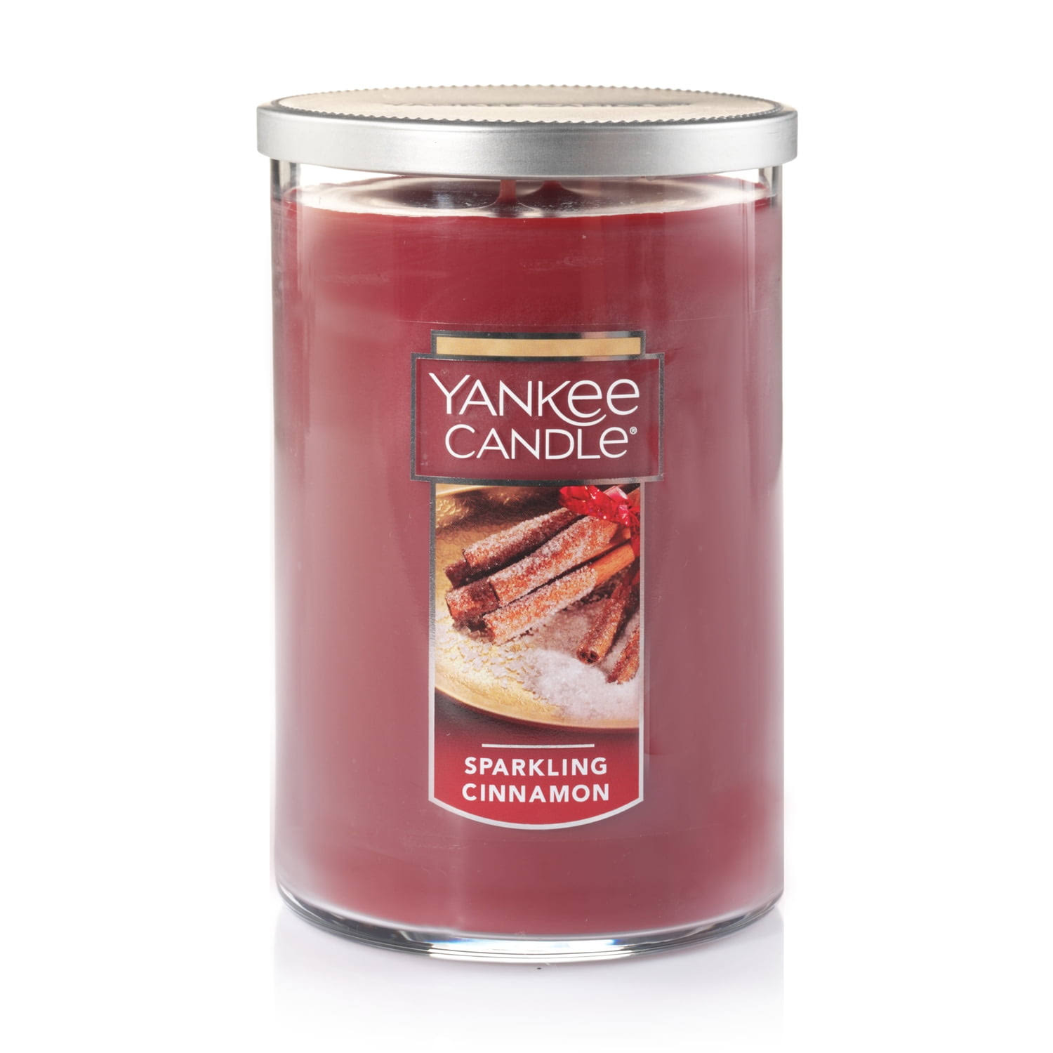 Yankee Candle Large 2-Wick Tumbler Candle, Sparkling Cinnamon, Red