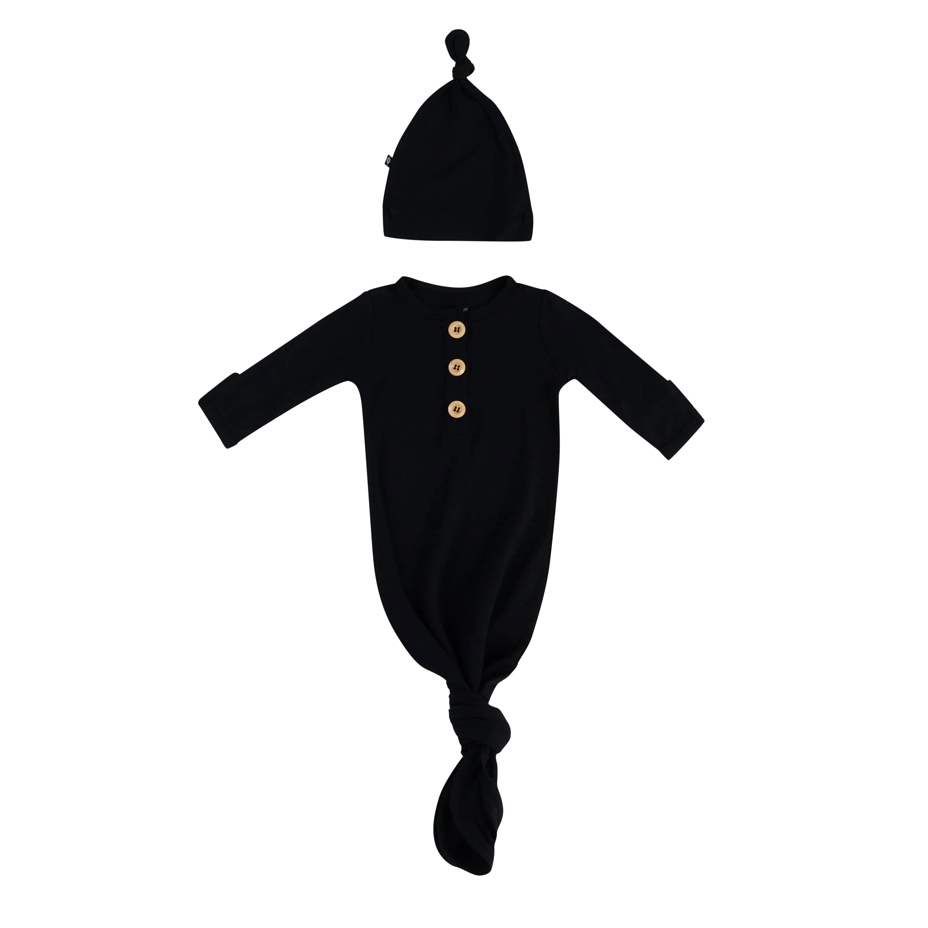 Knotted Day Gown with Hat Set in Midnight