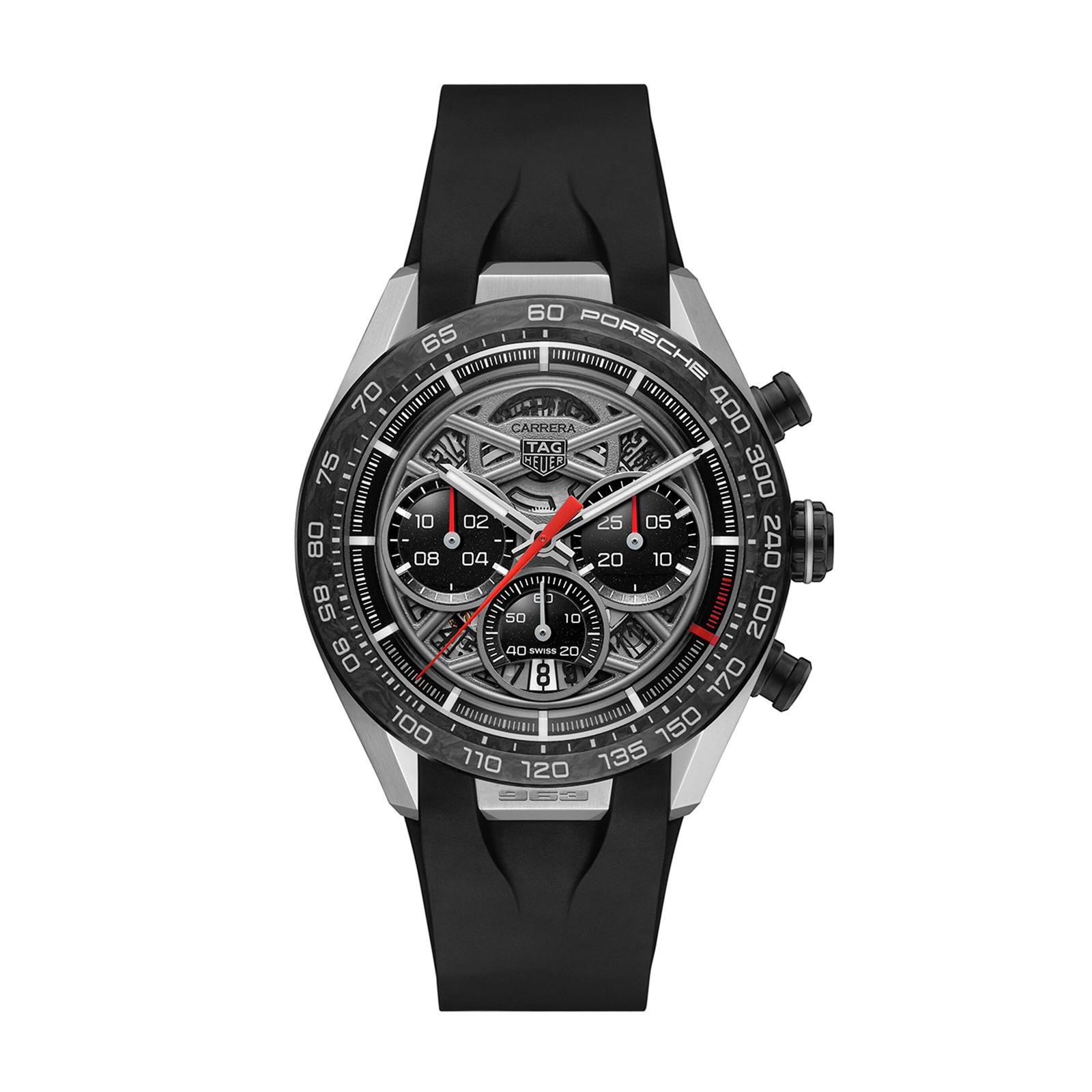 【Super Clone】TAG Heuer Carrera Porsche Limited Edition 44mm Mens Watch Skeleton CBU2010.FT6267